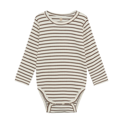 Enfant Enfant - Body LS Rib Stripe - Chestnut - Pearls & Swines