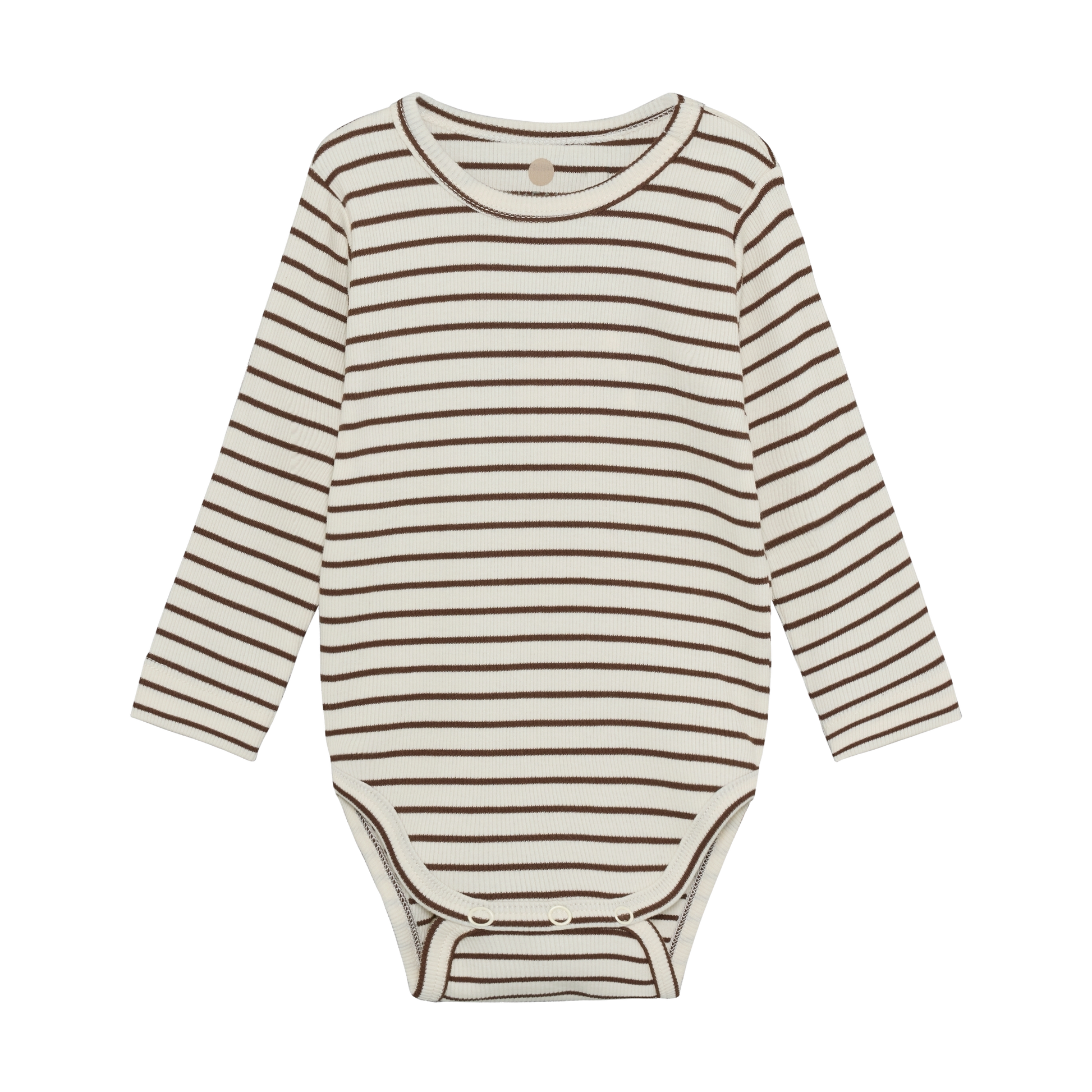 Enfant Enfant - Body LS Rib Stripe - Chestnut - Pearls & Swines