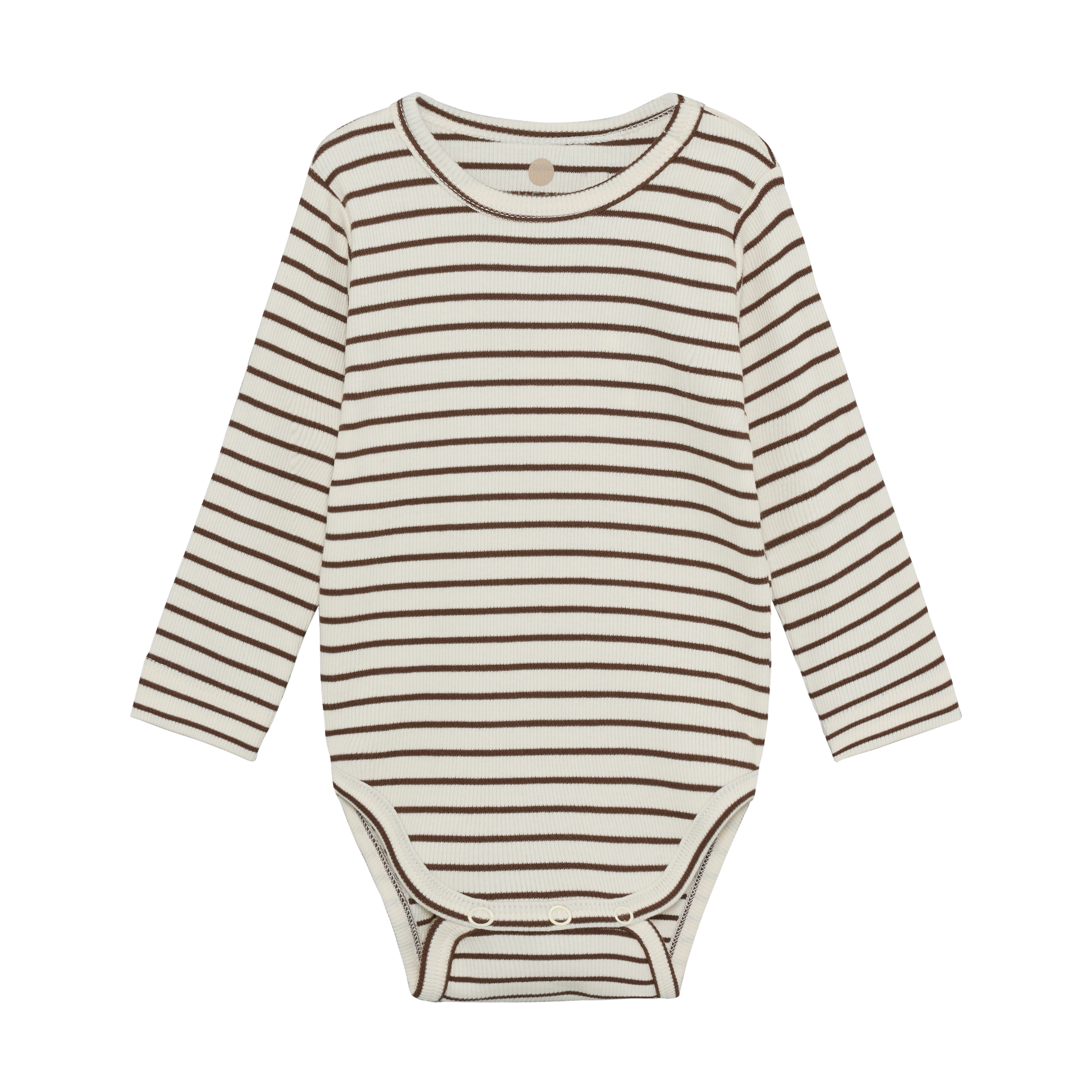 Enfant Enfant - Body LS Rib Stripe - Chestnut - Pearls & Swines