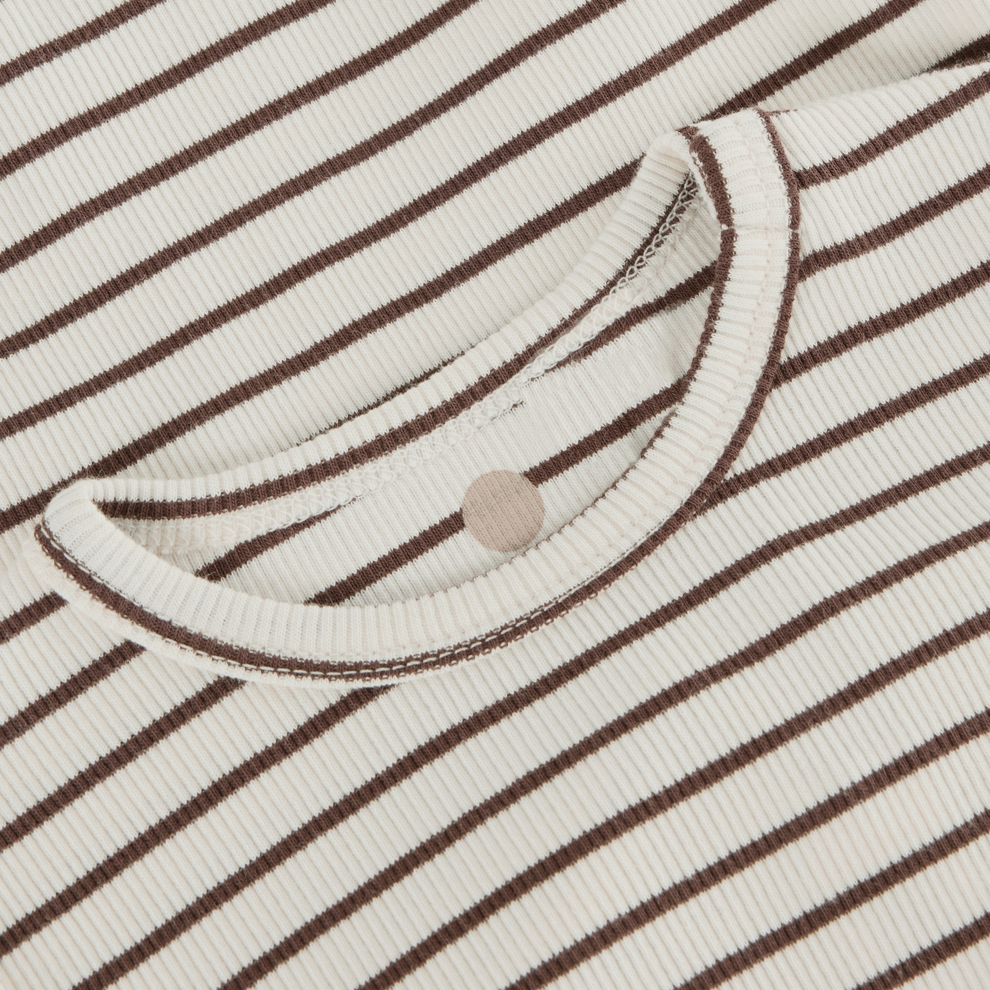 Enfant Enfant - Body LS Rib Stripe - Chestnut - Pearls & Swines
