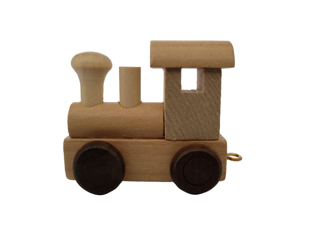 RyanTown RyanTown - Letter Train - Natural wood - Pearls & Swines
