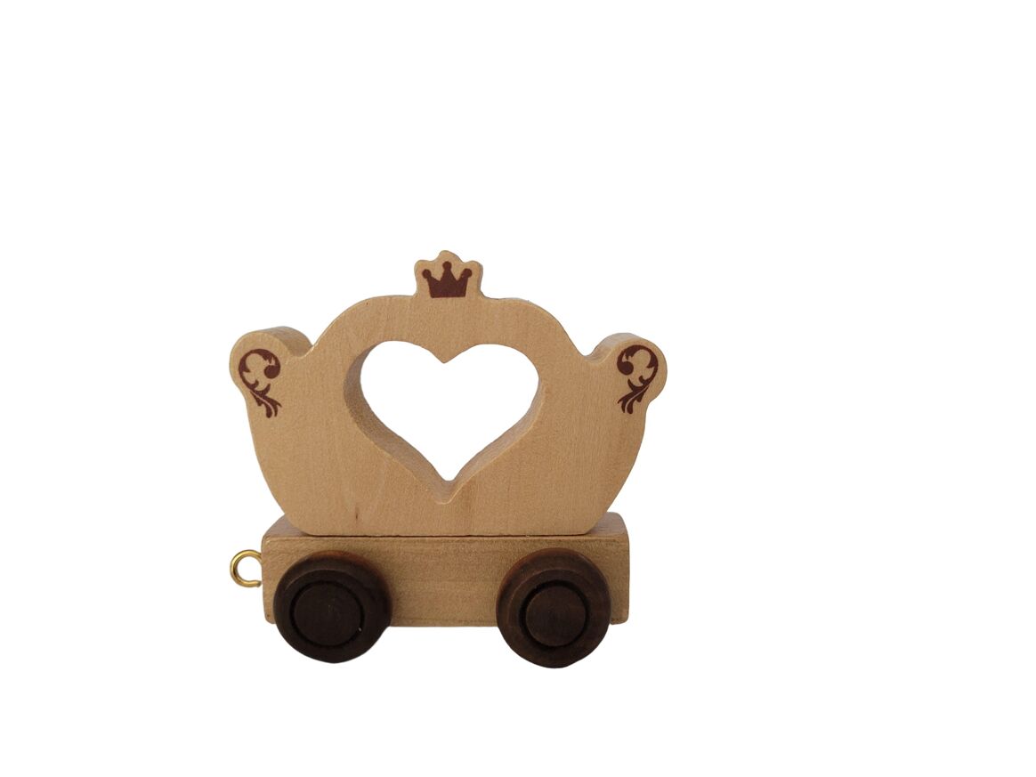 RyanTown RyanTown Natural Wood Letter Train - Pearls & Swines