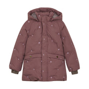 Enfant Enfant - Jacket Puffer W. Embroidery - Rose Taupe - Pearls & Swines