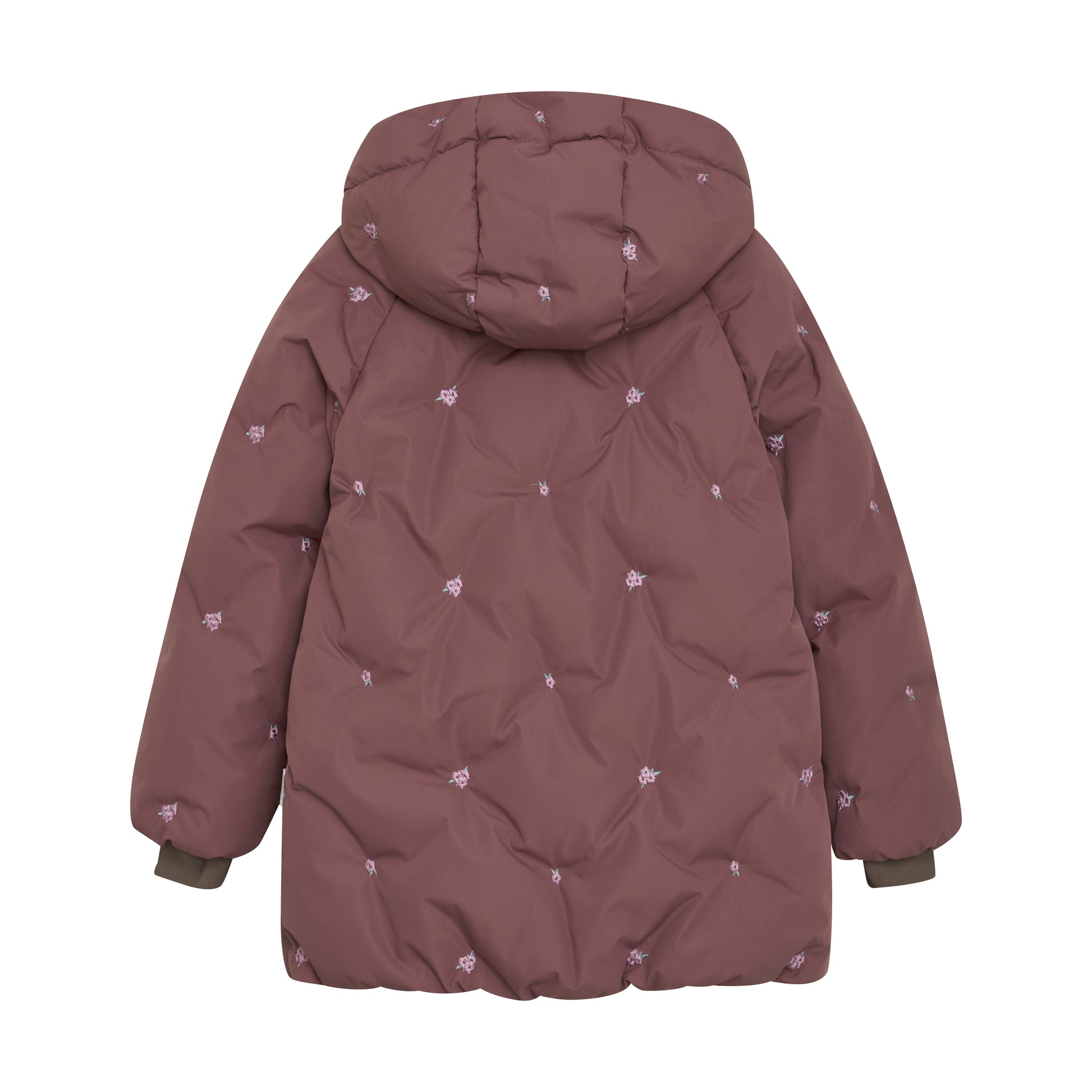 Enfant Enfant - Jacket Puffer W. Embroidery - Rose Taupe - Pearls & Swines