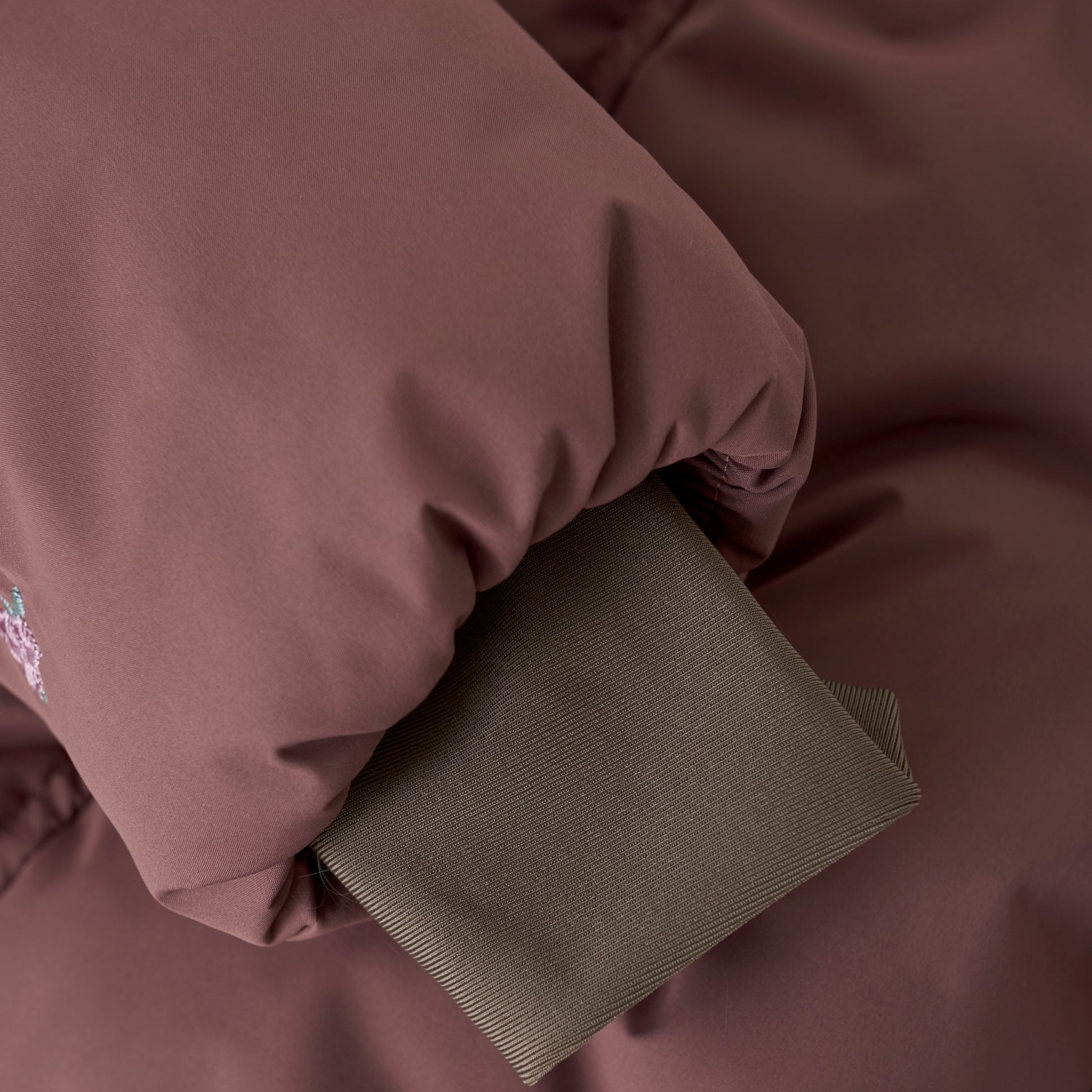 Enfant Enfant - Jacket Puffer W. Embroidery - Rose Taupe - Pearls & Swines