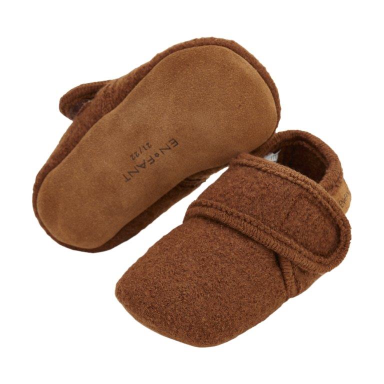 Enfant Enfant - Baby Wool Slippers - Emperador - Pearls & Swines