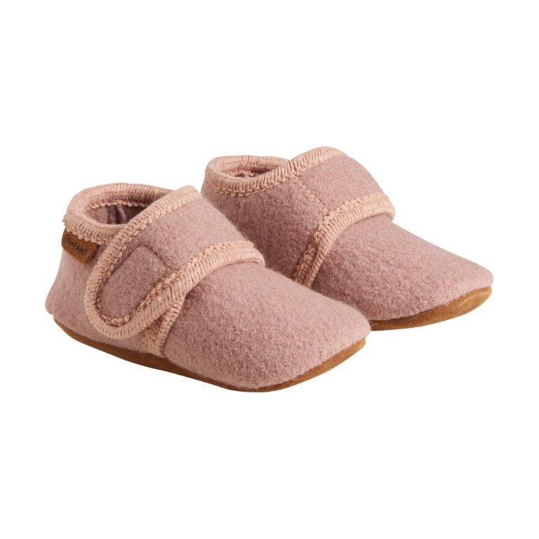 Enfant Enfant - Baby Wool Slippers - Bark - Pearls & Swines