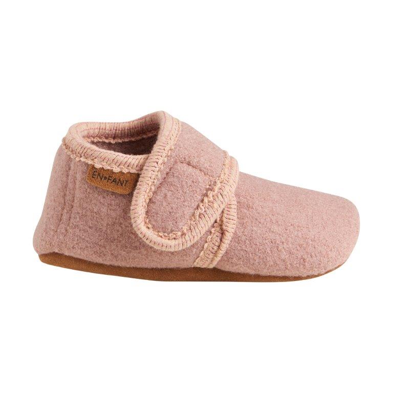 Enfant Enfant - Baby Wool Slippers - Bark - Pearls & Swines