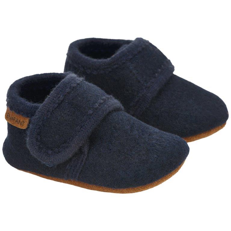 Enfant Enfant - Baby Wool Slippers - Navy - Pearls & Swines