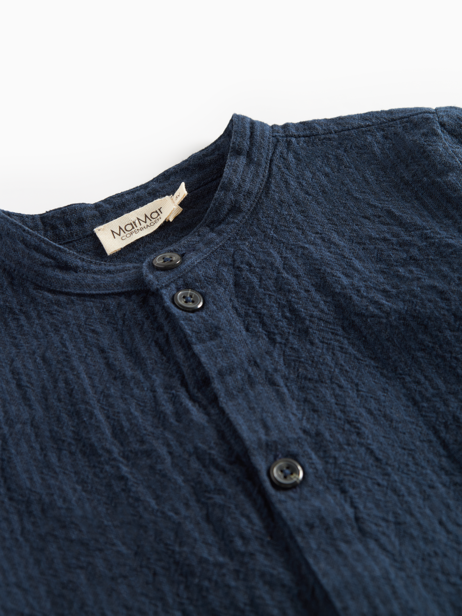 MarMar Copenhagen MarMar Copenhagen - Torben Chambray Tops - Dark Blue Stripe - Pearls & Swines