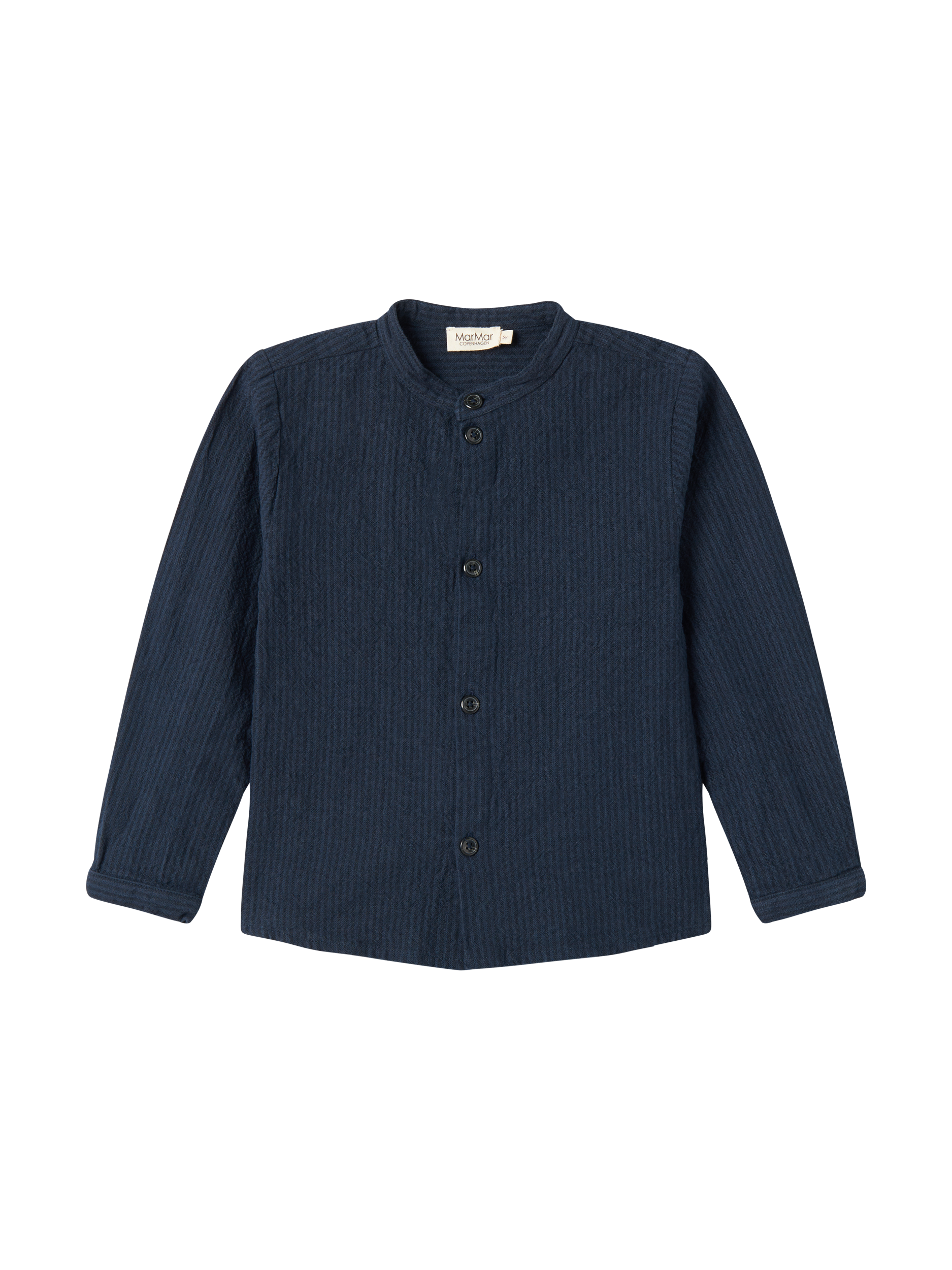 MarMar Copenhagen MarMar Copenhagen - Torben Chambray Tops - Dark Blue Stripe - Pearls & Swines