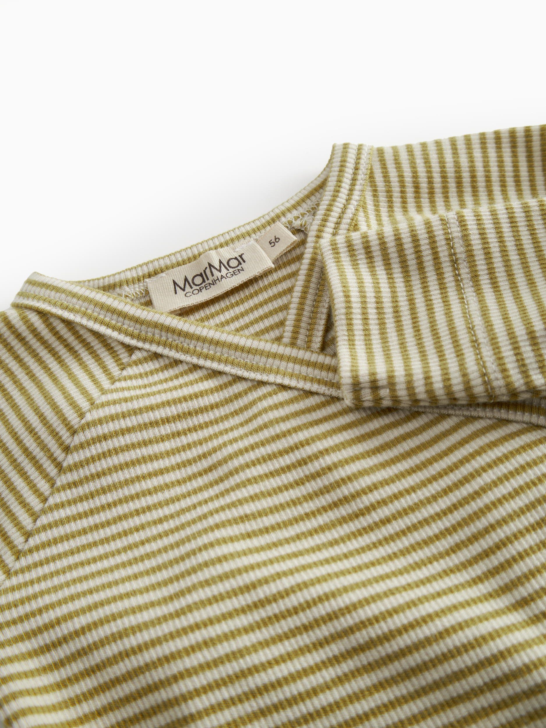 MarMar Copenhagen - Premature Rikke Modal Fine Rib - Olive stripe