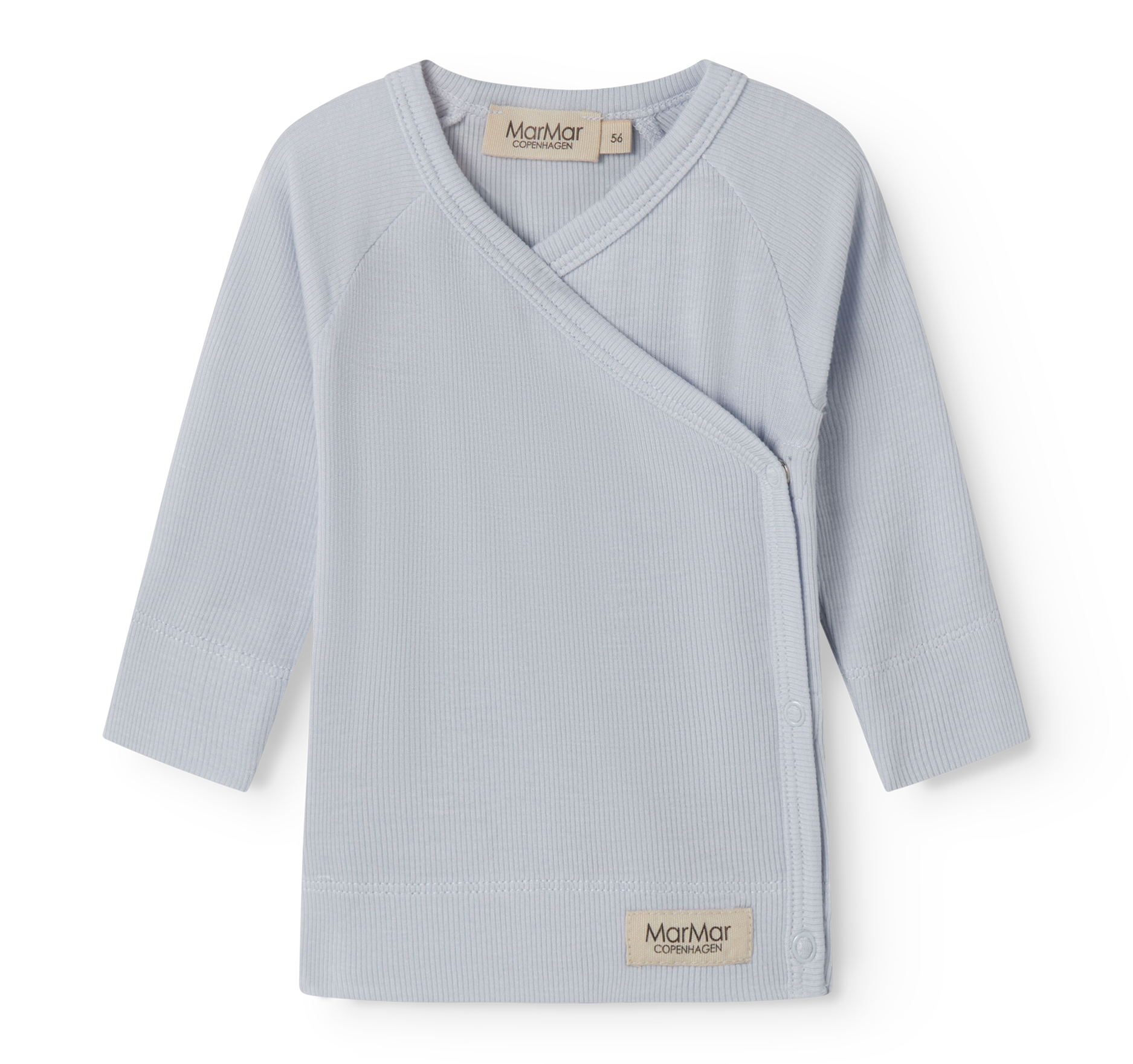MarMar Copenhagen MarMar Copenhagen - Tuti Wrap LS Micro Modal Premature - Blue Mist - Pearls & Swines