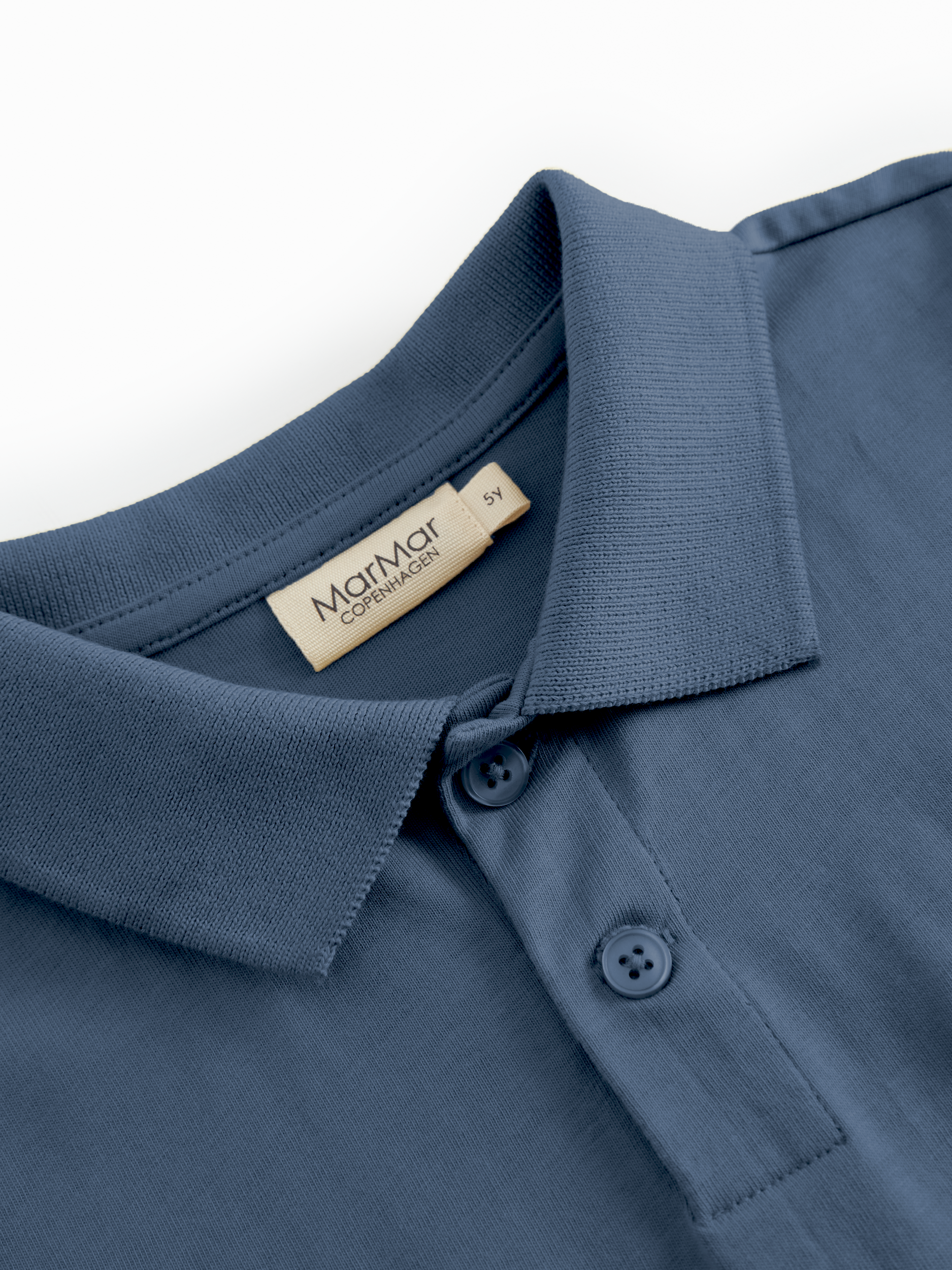 MarMar Copenhagen - Tad Polo Cotton Jersey - Vintage Blue