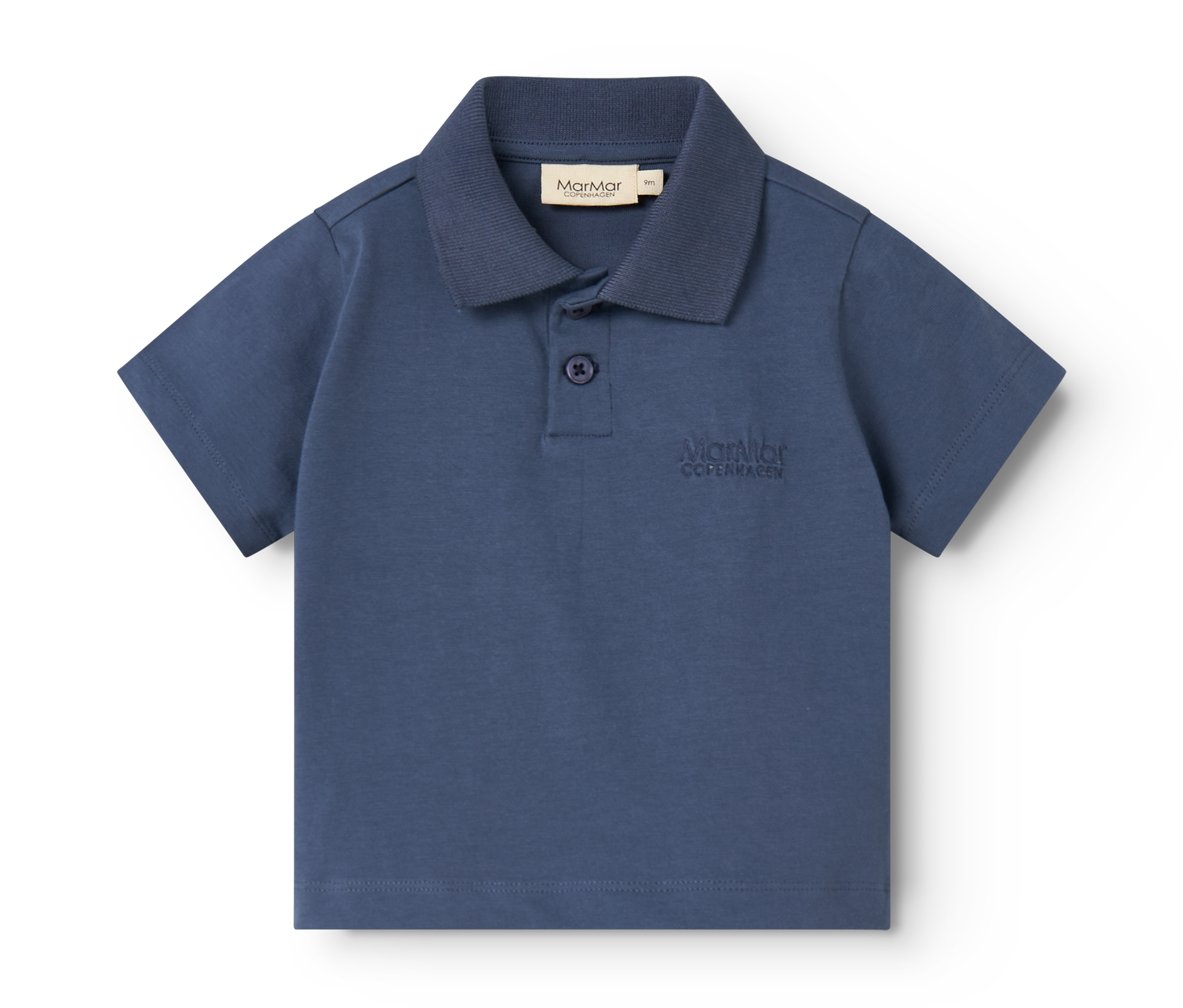 MarMar Copenhagen - Tad Polo Cotton Jersey - Vintage Blue