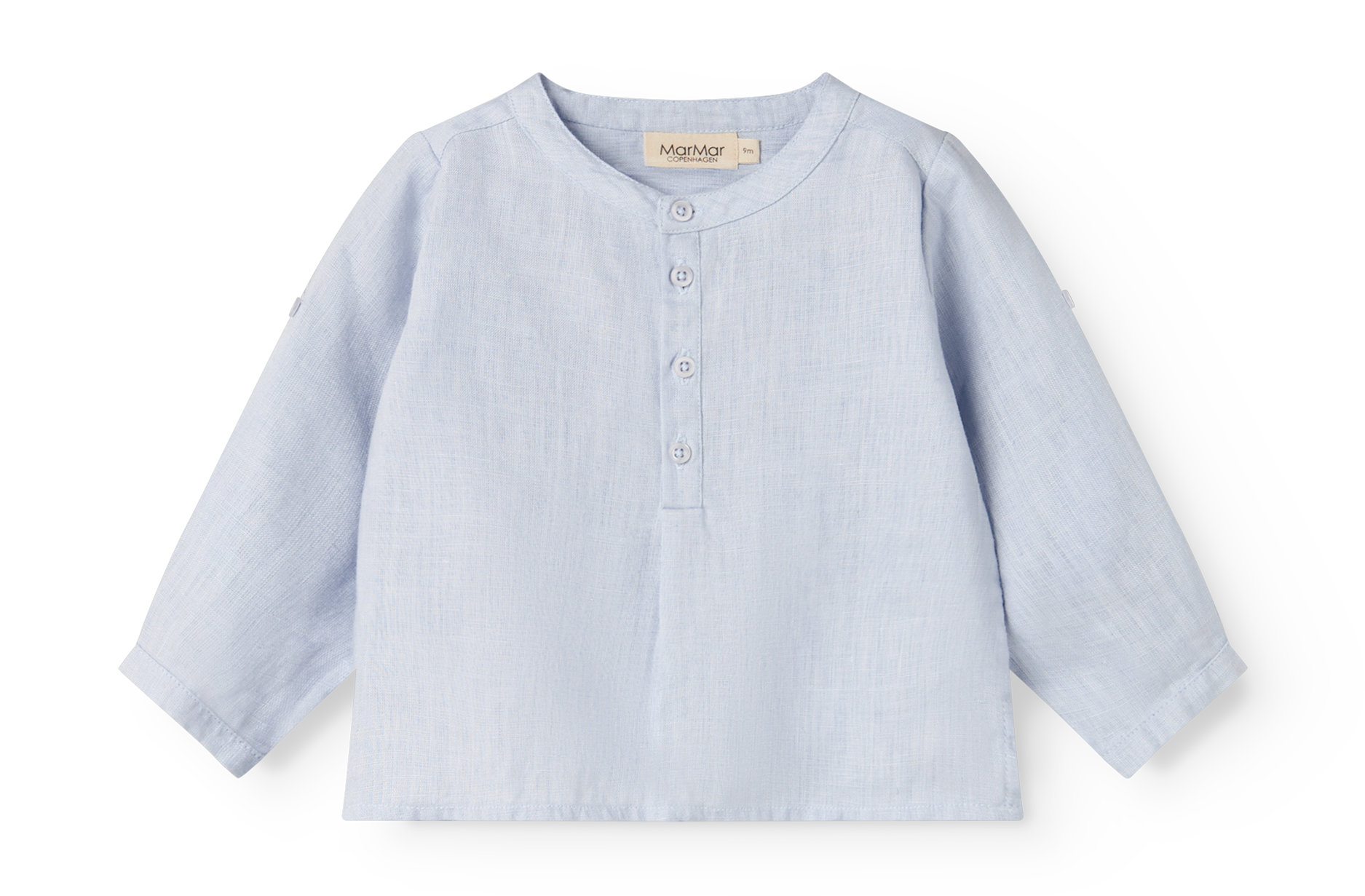 MarMar Copenhagen MarMar Copenhagen - Totoro Linnen Tops - Blue Mist - Pearls & Swines