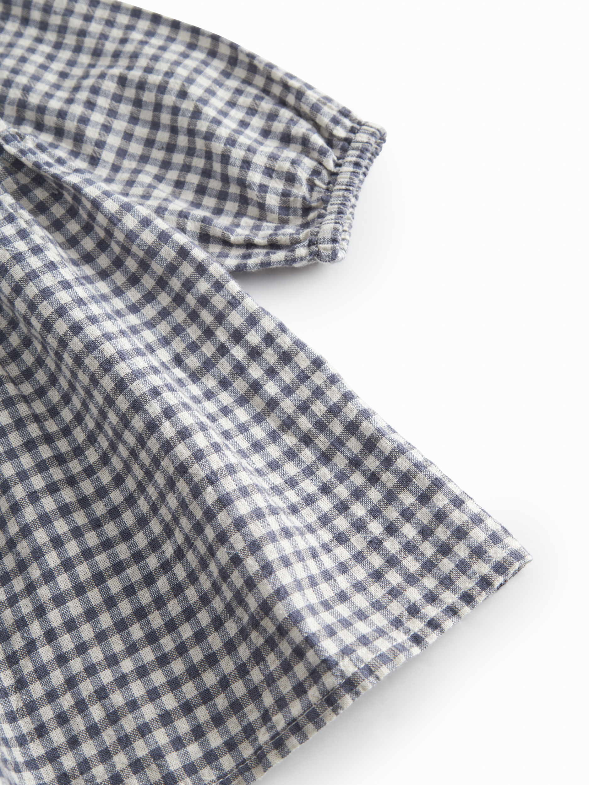 MarMar Copenhagen MarMar Copenhagen - Baby Dawson Cotton Linen - Marine Check - Pearls & Swines