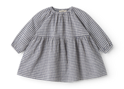 MarMar Copenhagen MarMar Copenhagen - Baby Dawson Cotton Linen - Marine Check - Pearls & Swines