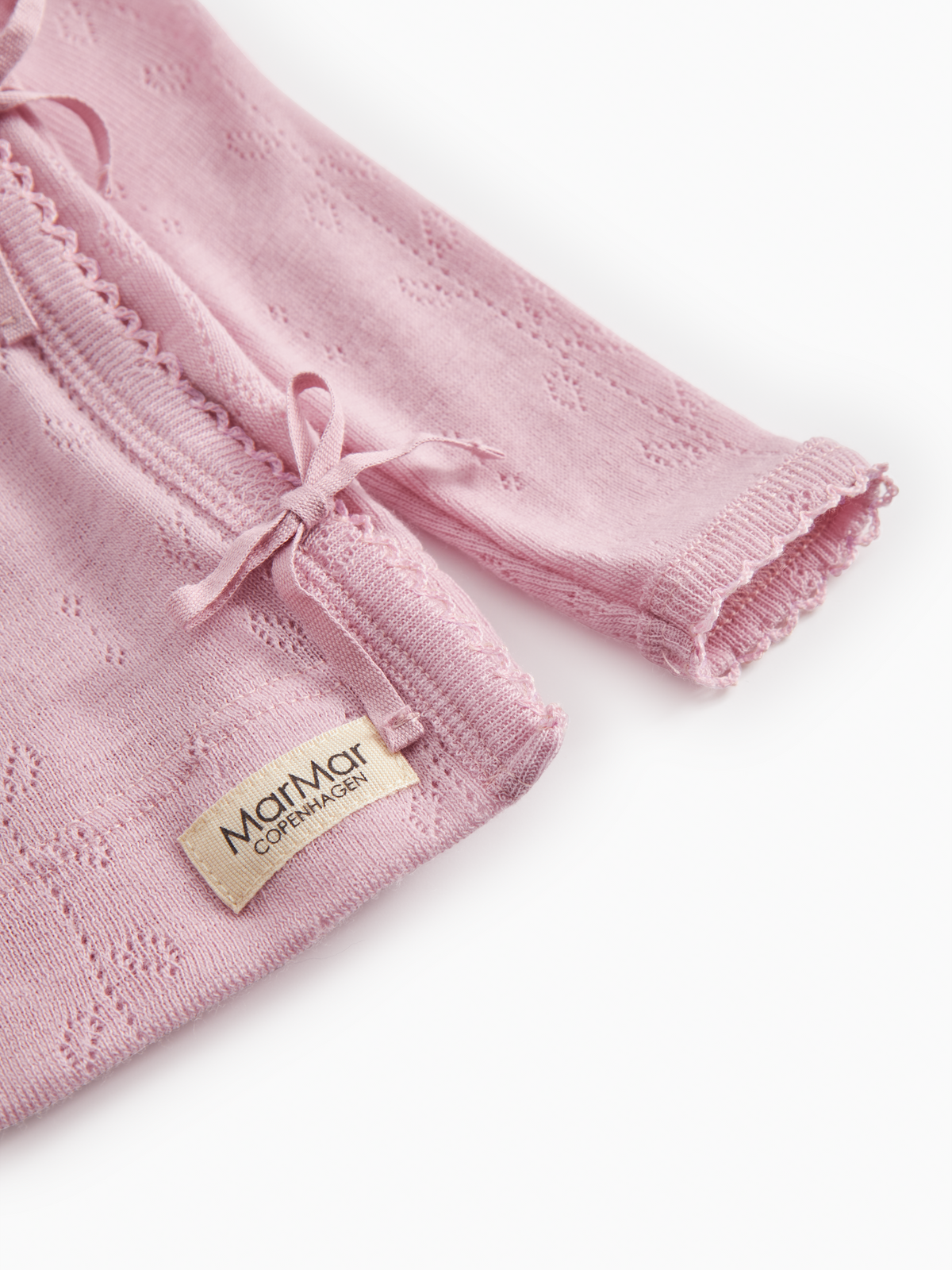 MarMar Copenhagen MarMar Copenhagen - Tuti Wrap Wool Pointelle Newborn - Soft Berry - Pearls & Swines
