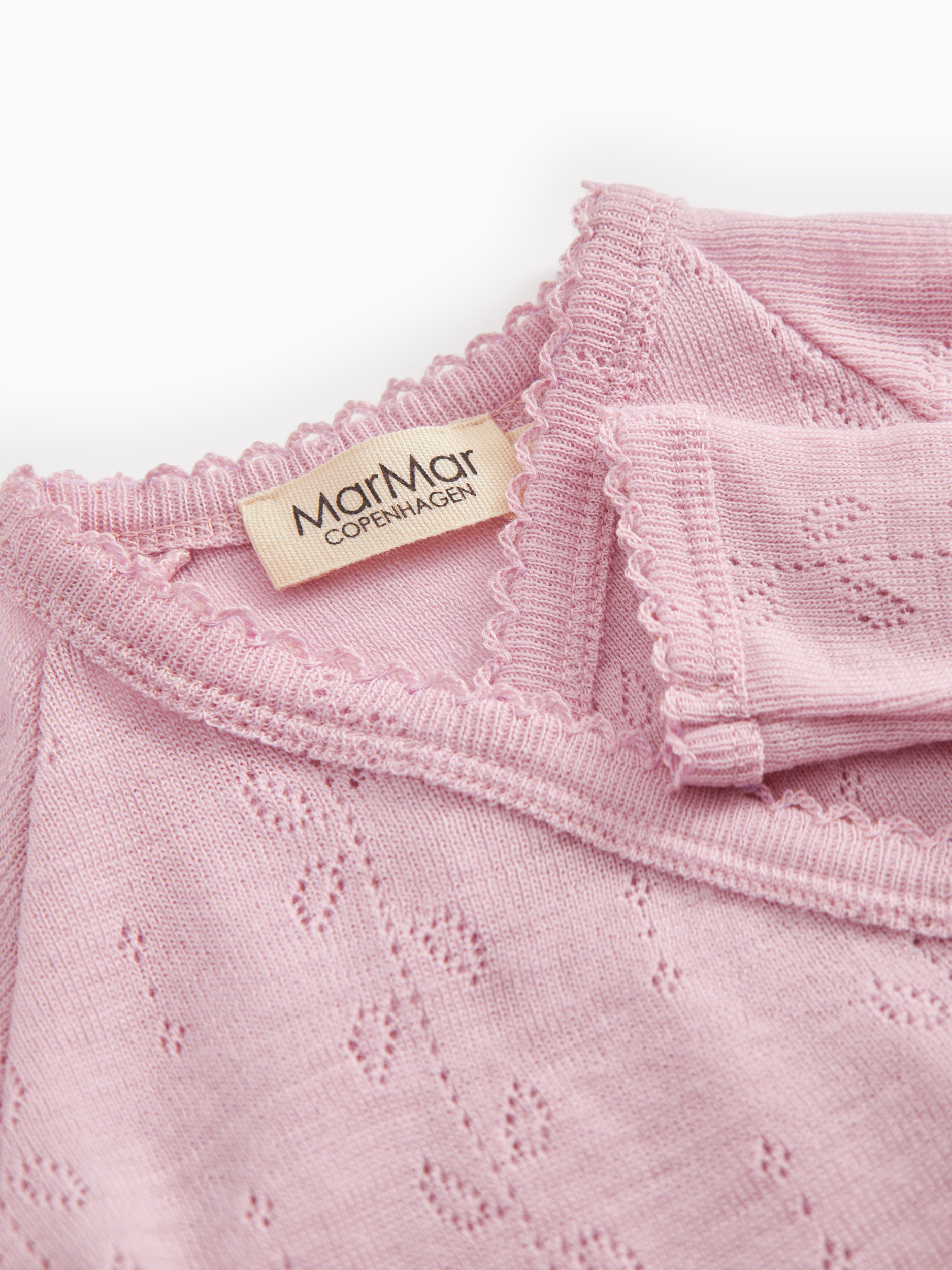 MarMar Copenhagen MarMar Copenhagen - Rubetta Wool Pointelle Newborn - Soft Berry - Pearls & Swines