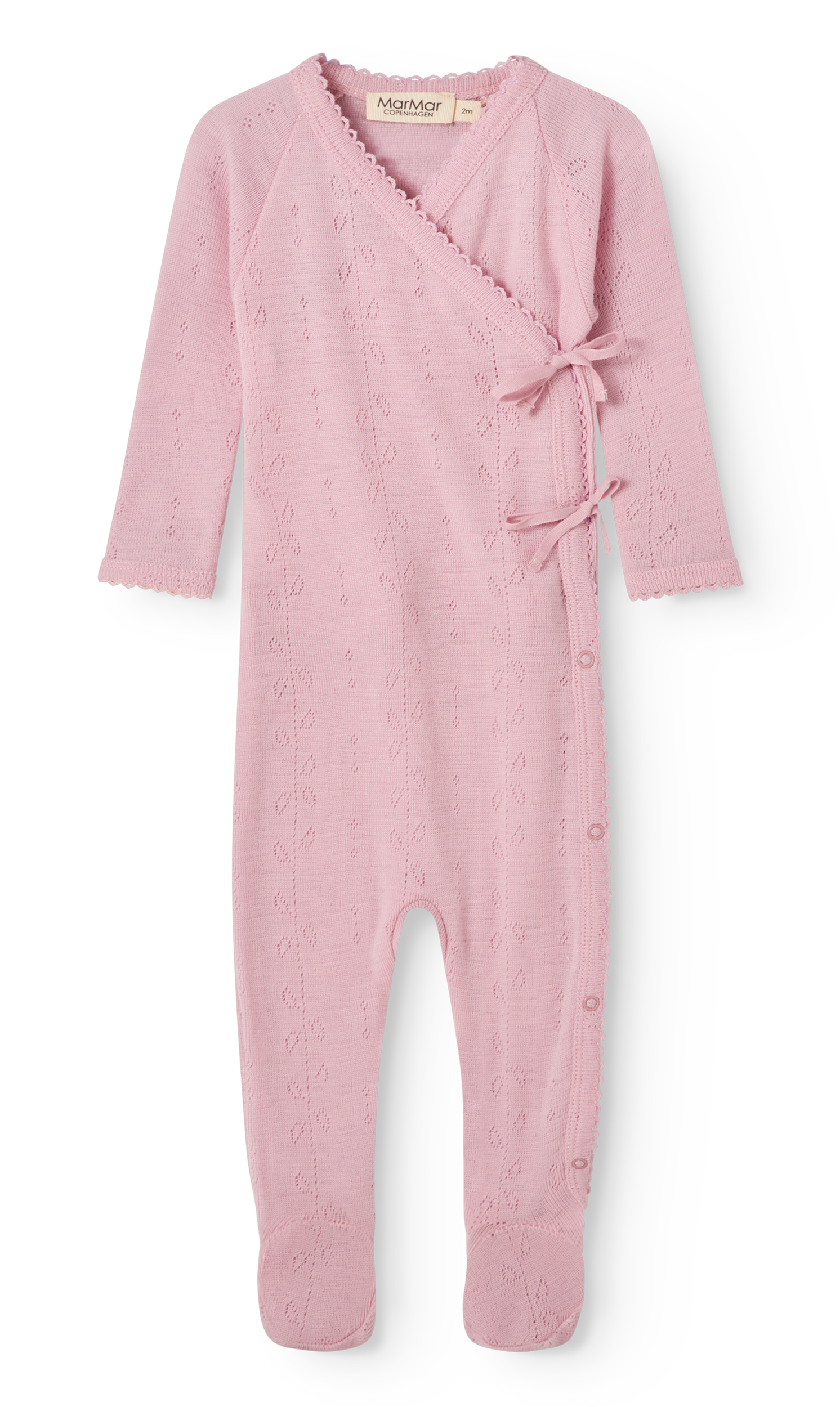 MarMar Copenhagen MarMar Copenhagen - Rubetta Wool Pointelle Newborn - Soft Berry - Pearls & Swines