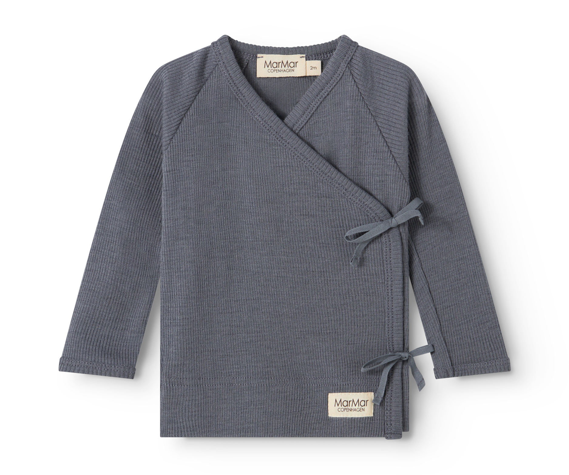 MarMar Copenhagen MarMar Copenhagen - Tut Wrap Wool Pointelle Newborn - Rainstorm - Pearls & Swines