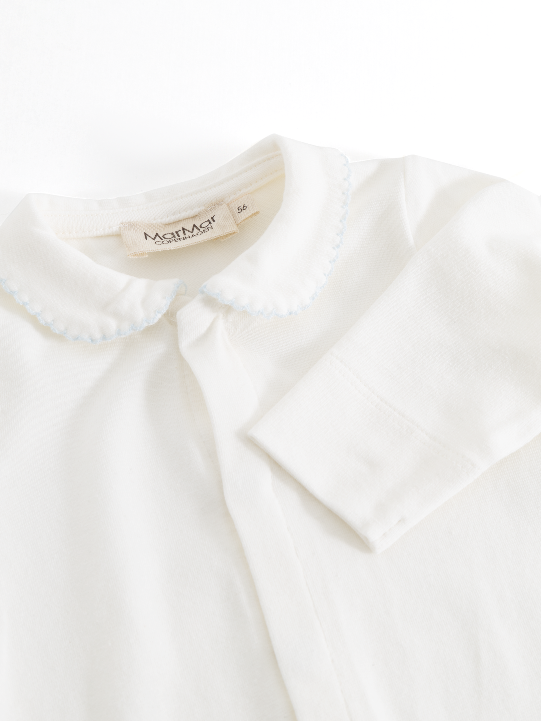 MarMar Copenhagen MarMar Copenhagen - Ruggi Modal Newborn - Light Blue Picot - Pearls & Swines