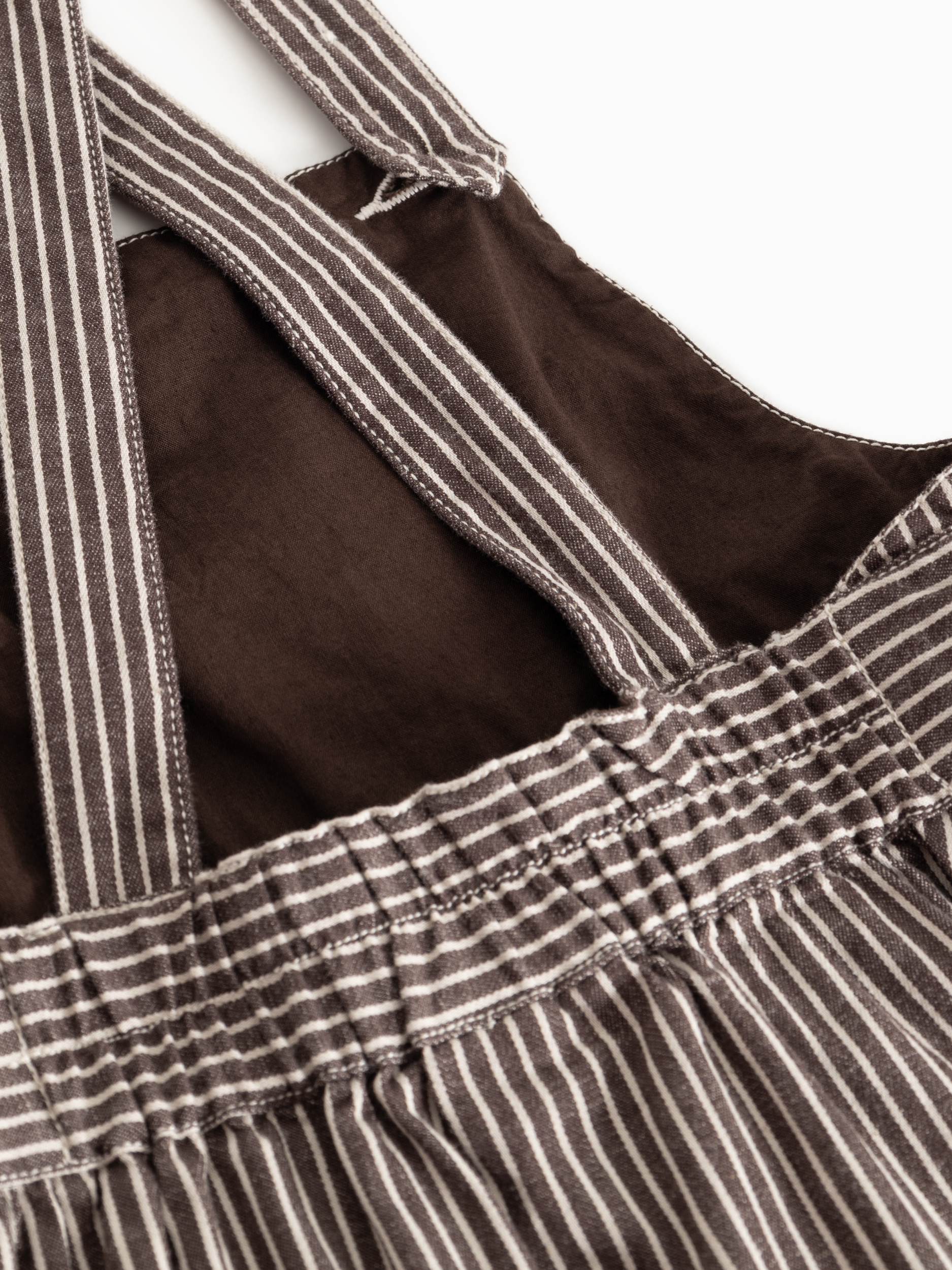 MarMar Copenhagen MarMar Copenhagen - Sanne soft denim Dresses - Dark Brownie stripe - Pearls & Swines