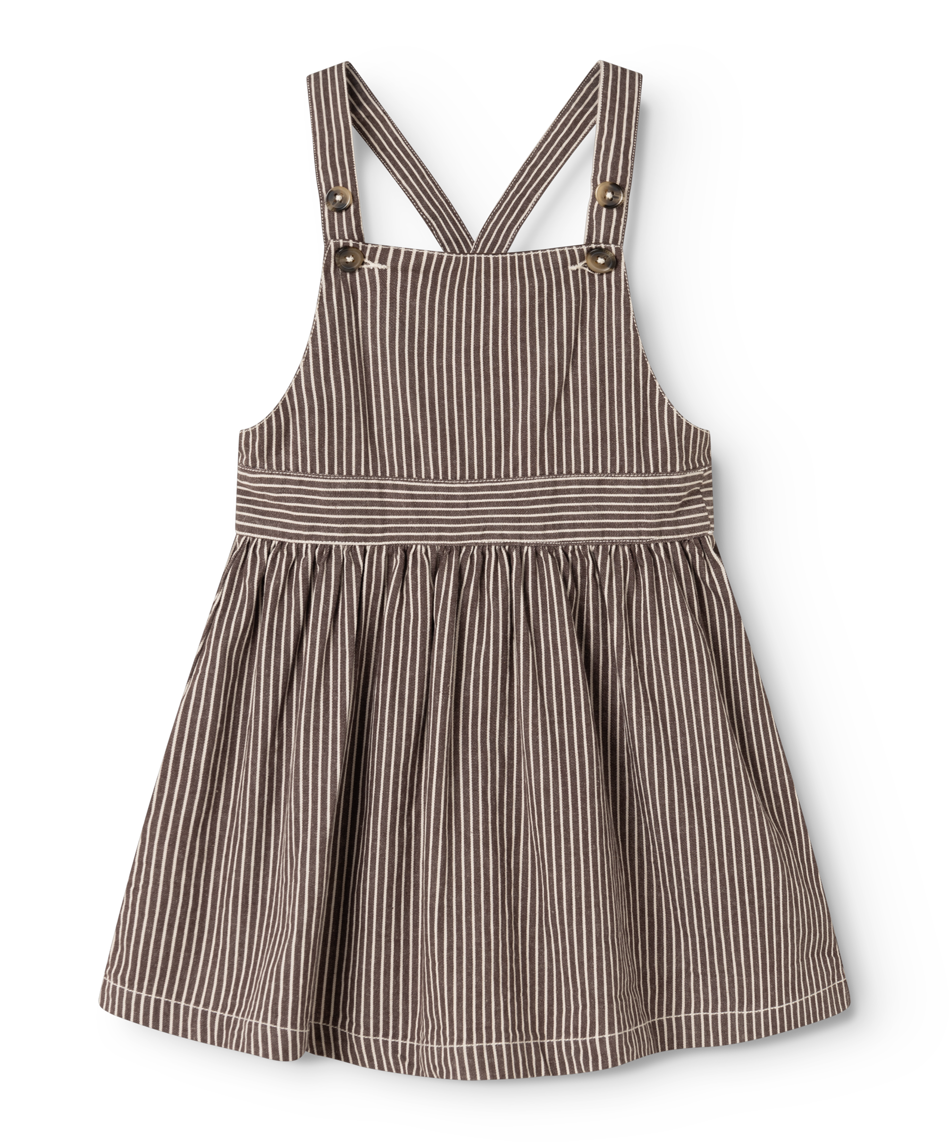 MarMar Copenhagen MarMar Copenhagen - Sanne soft denim Dresses - Dark Brownie stripe - Pearls & Swines