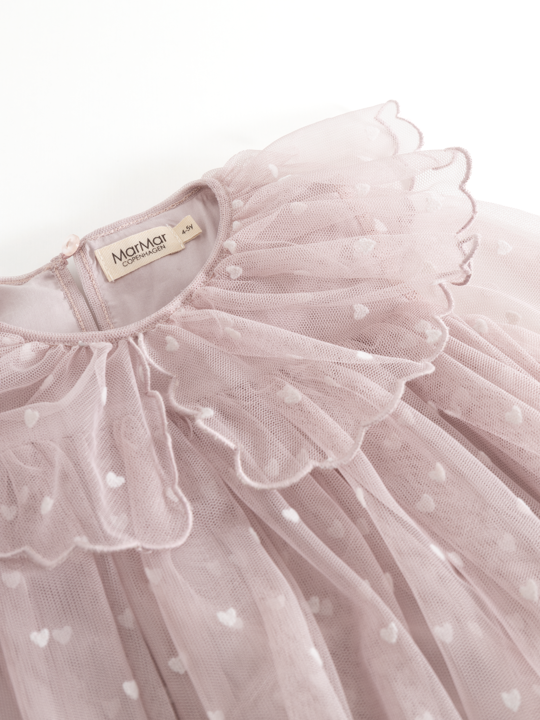 MarMar Copenhagen MarMar Copenhagen - Dera Ballerina Dresses - Cloud Grey Hearts - Pearls & Swines