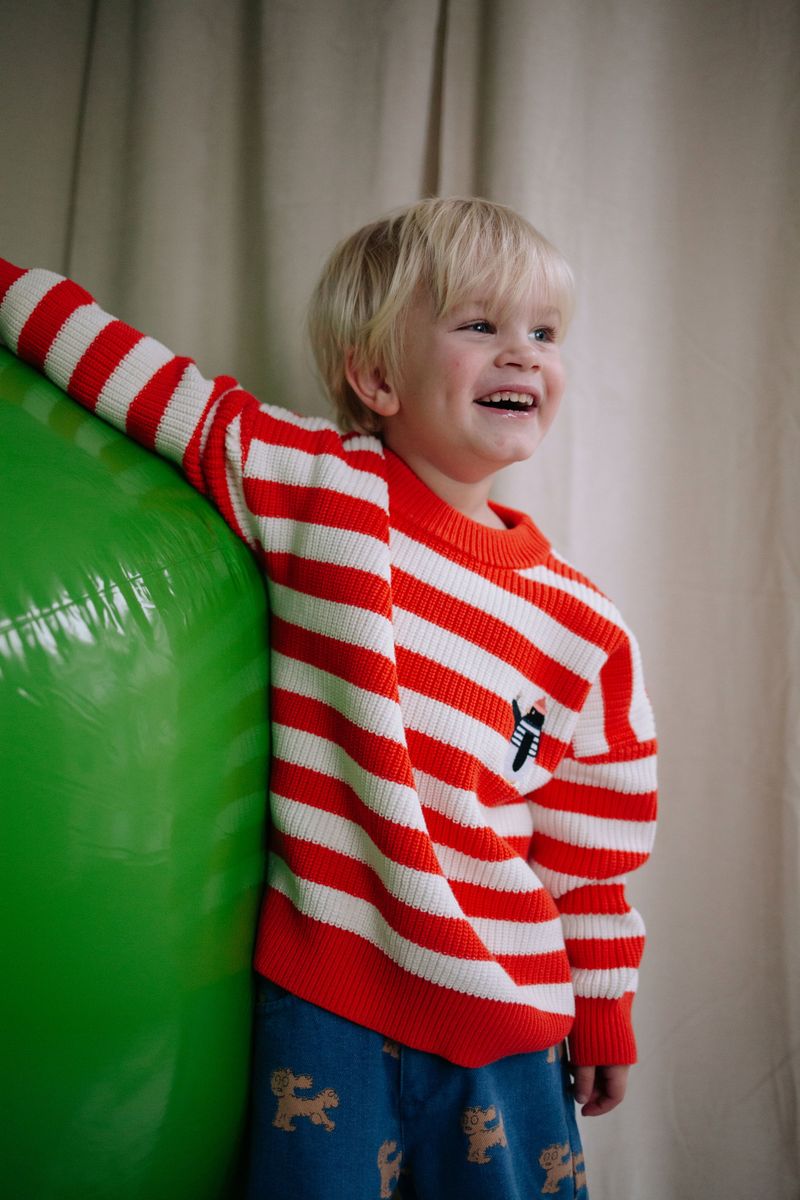 Daily Brat Daily Brat - Pinquin Knitted Sweater - Pearls & Swines