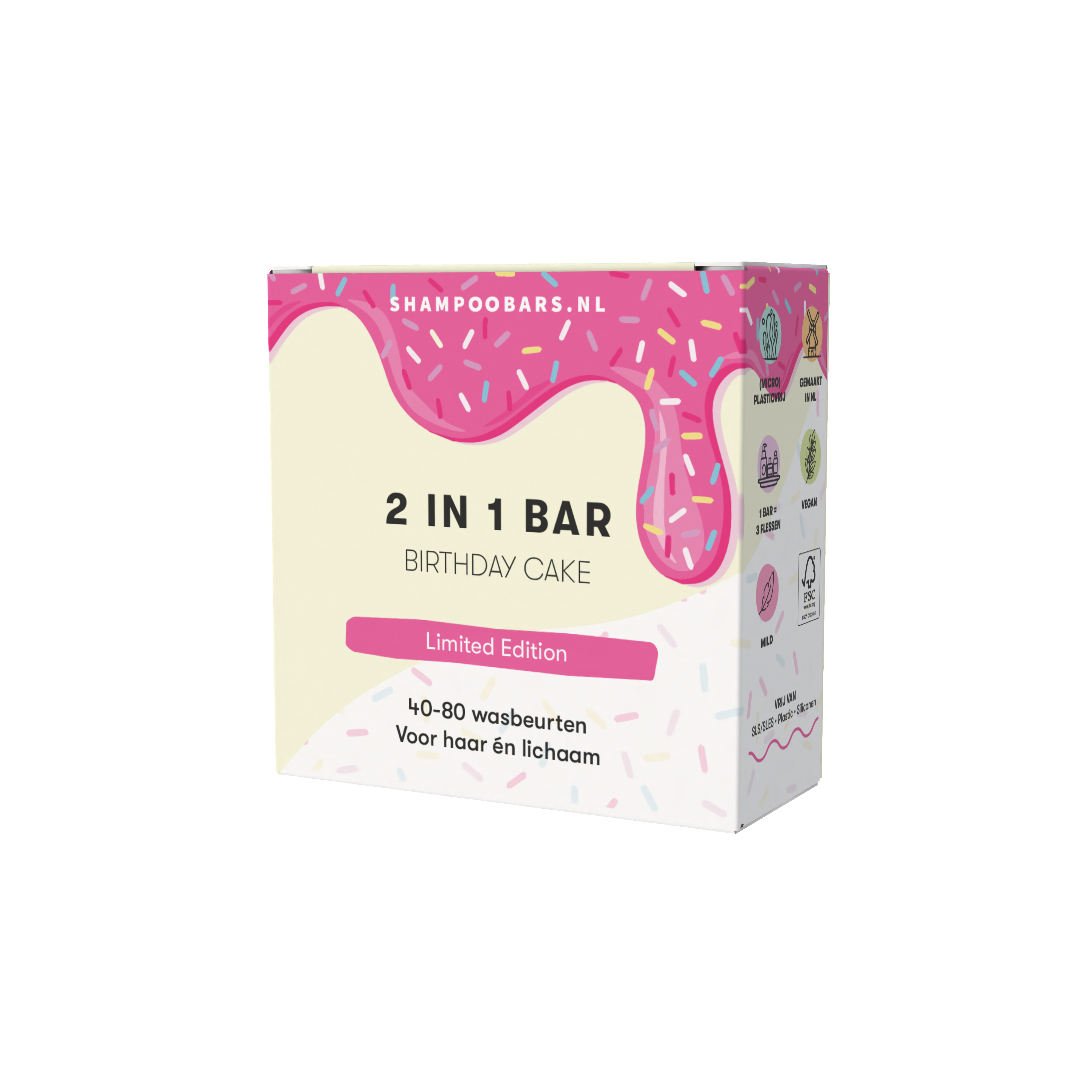 Shampoobars Shampoobars - 2 in 1 bar - Birthdaycake - Pearls & Swines