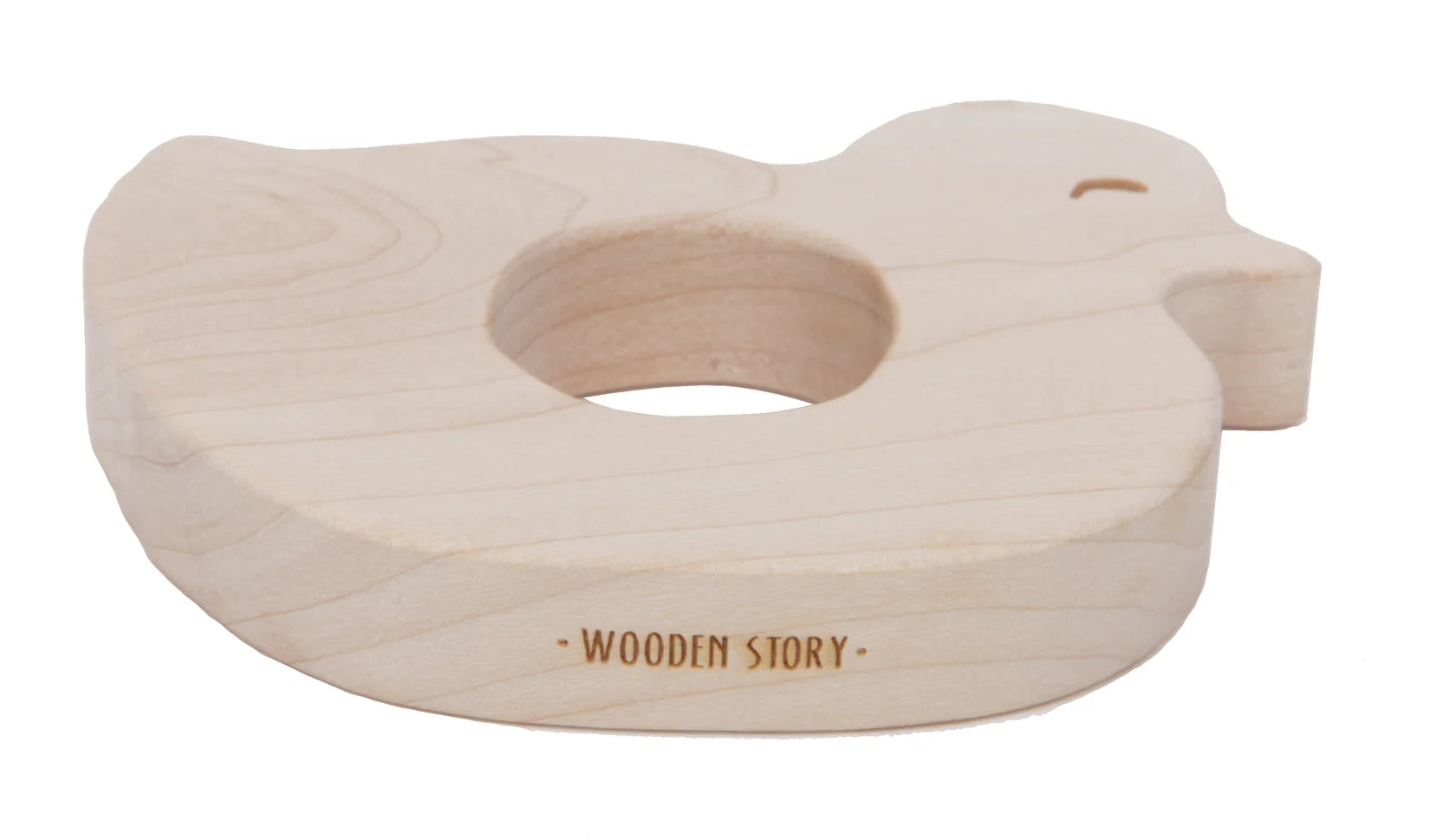 Wooden Story Wooden Story - Wooden teether - Baby duck - Pearls & Swines