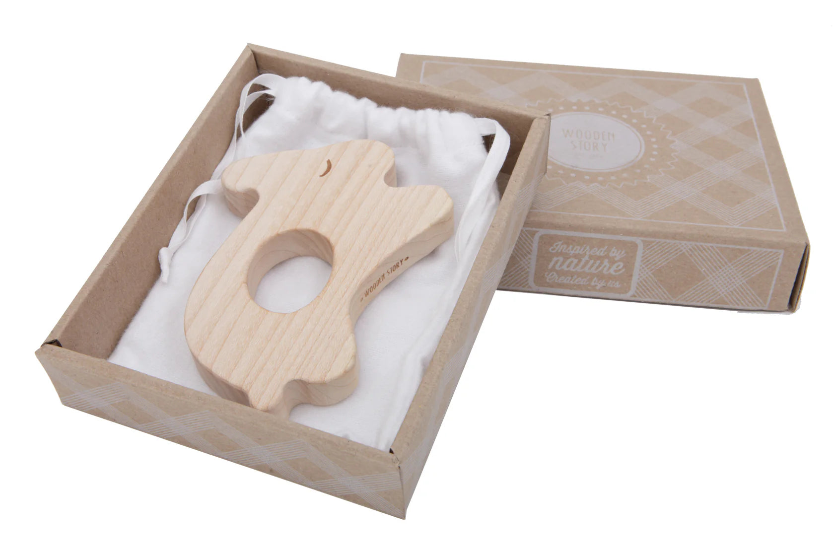 Wooden Story Wooden Story - Wooden teether - Baby rabbit - Pearls & Swines