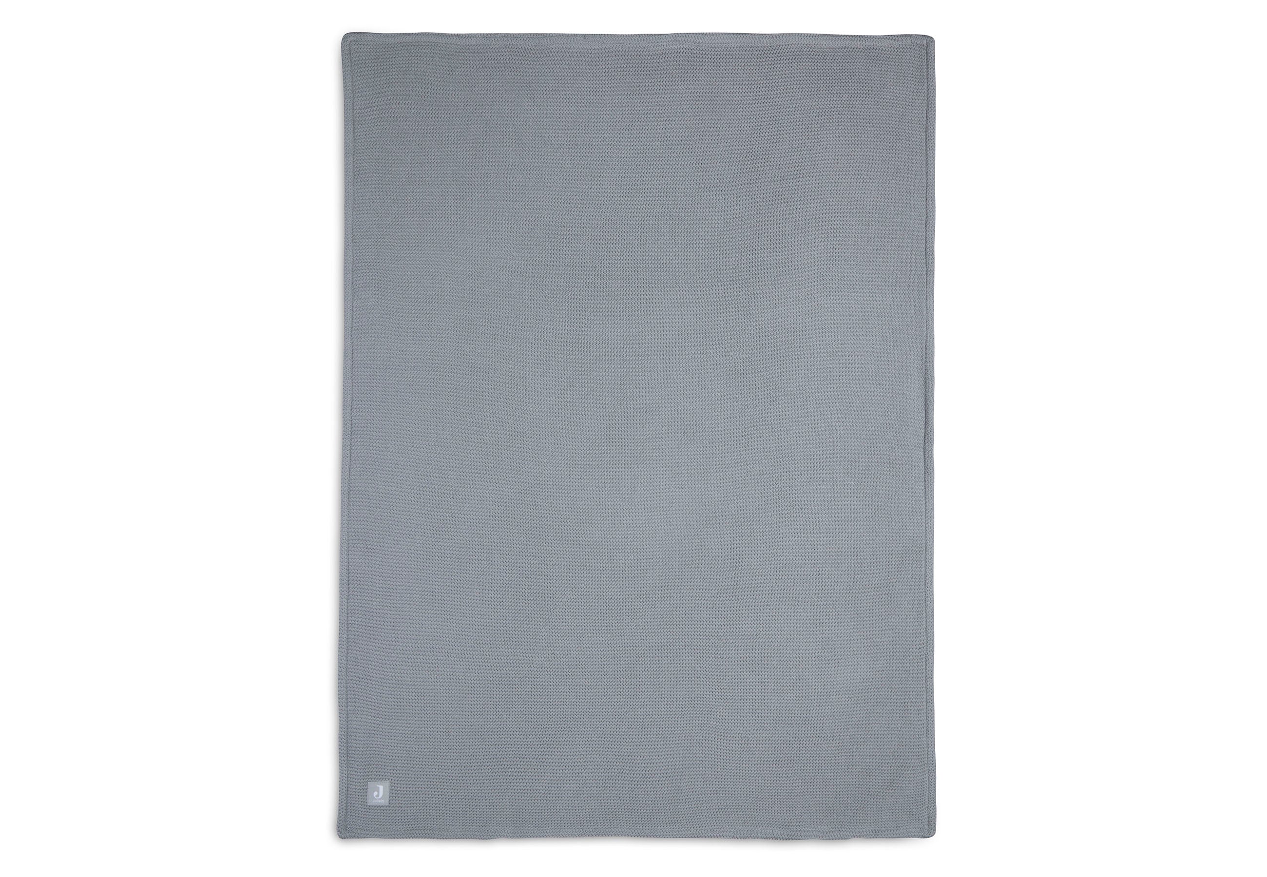 Jollein Jollein - Blanket Cradle Basic Knit Stone - Grey/Coral Fleece - Pearls & Swines
