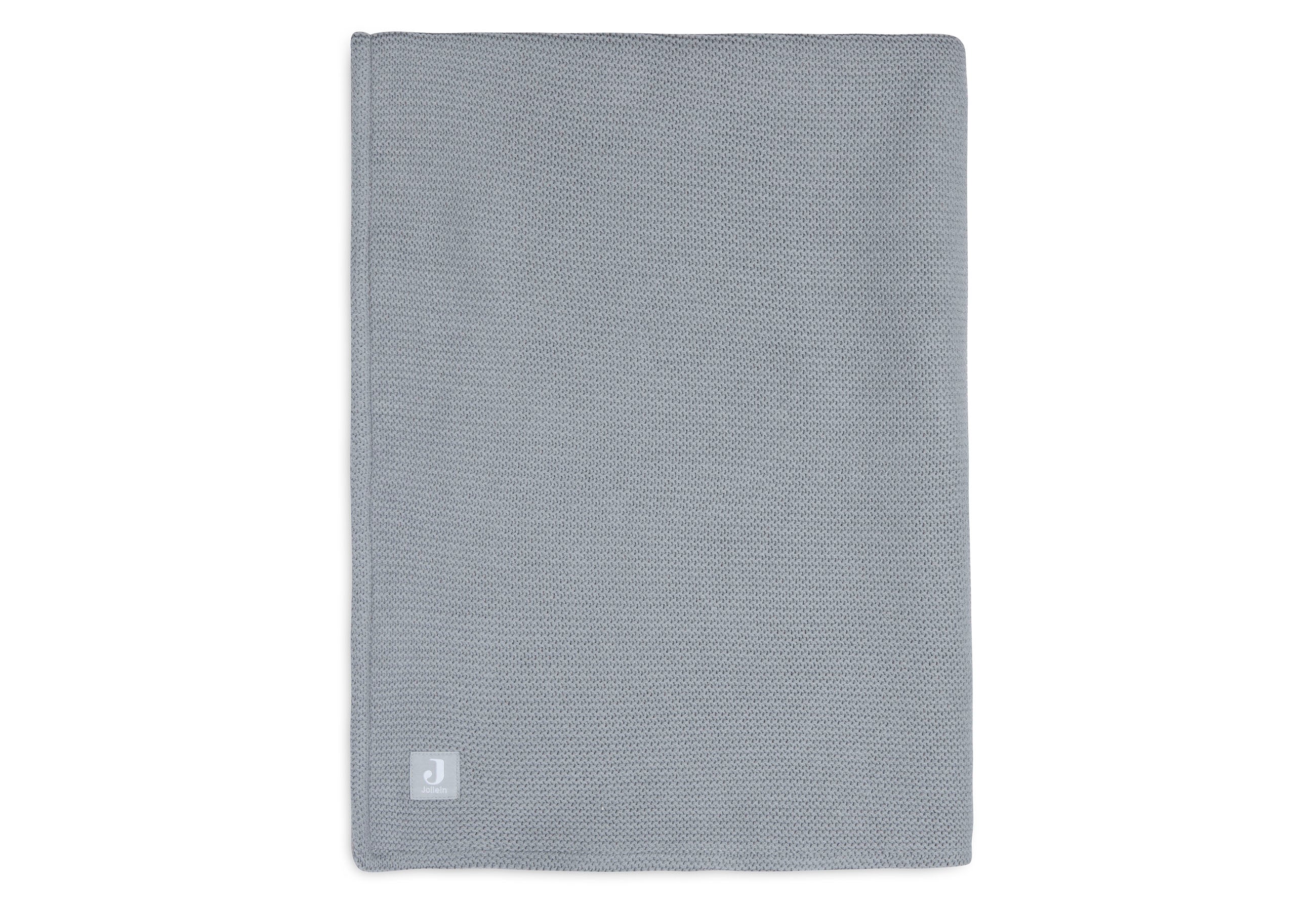 Jollein Jollein - Blanket Cradle Basic Knit Stone - Grey/Coral Fleece - Pearls & Swines