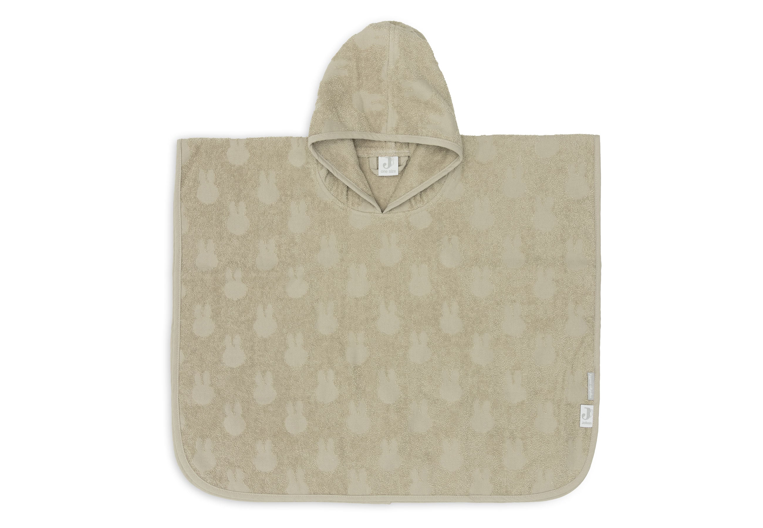 Jollein Jollein - Bath Poncho Terry Miffy Jacquard - Olive Green - Pearls & Swines
