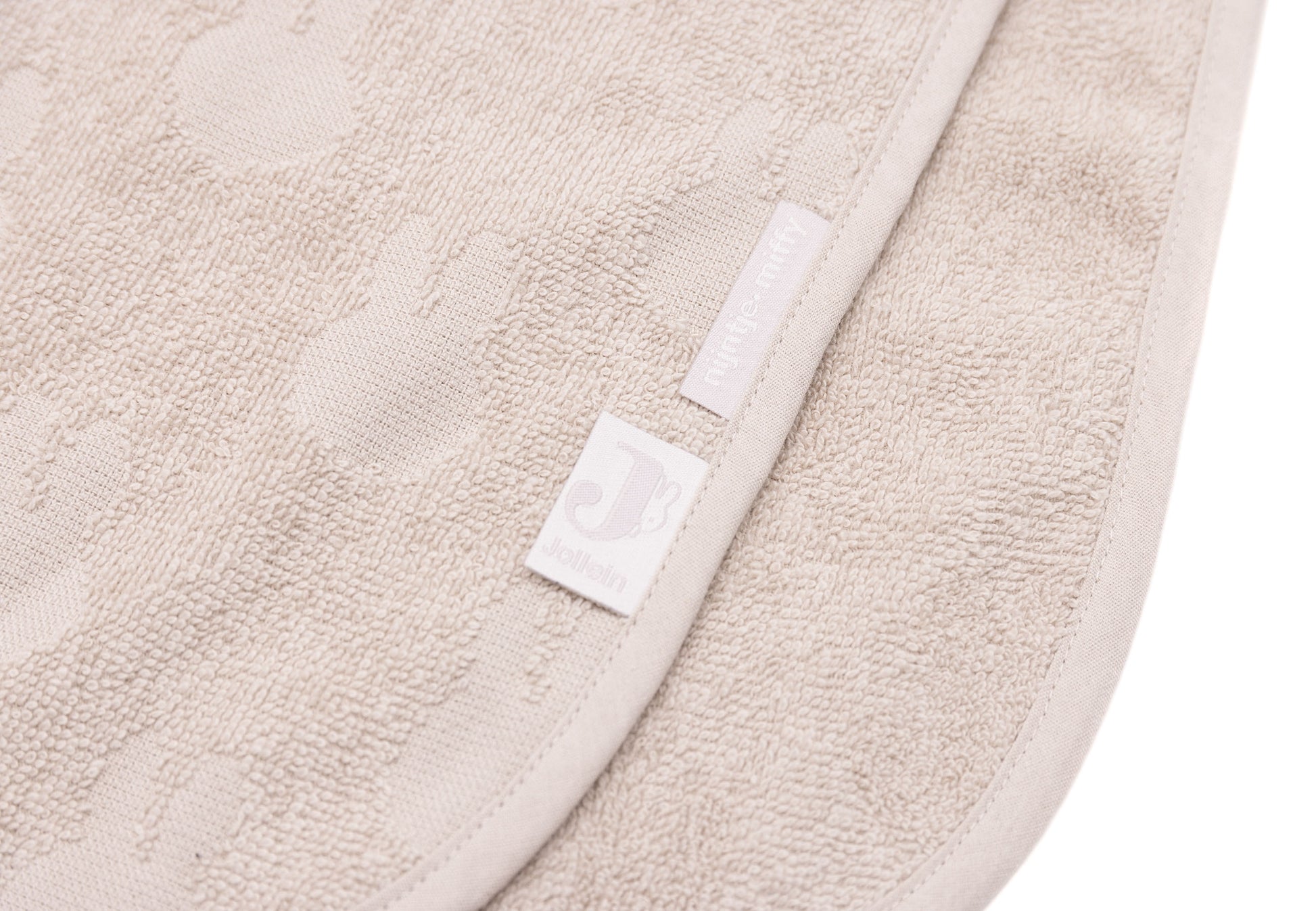 Jollein Jollein - Bath Poncho Terry Miffy Jacquard - Nougat - Pearls & Swines