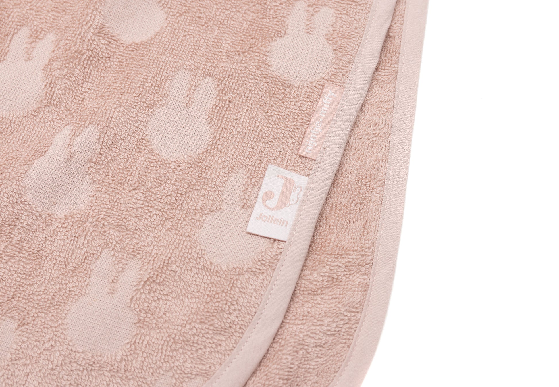 Jollein Jollein - Bath Poncho Terry Miffy Jacquard - Wild Rose - Pearls & Swines