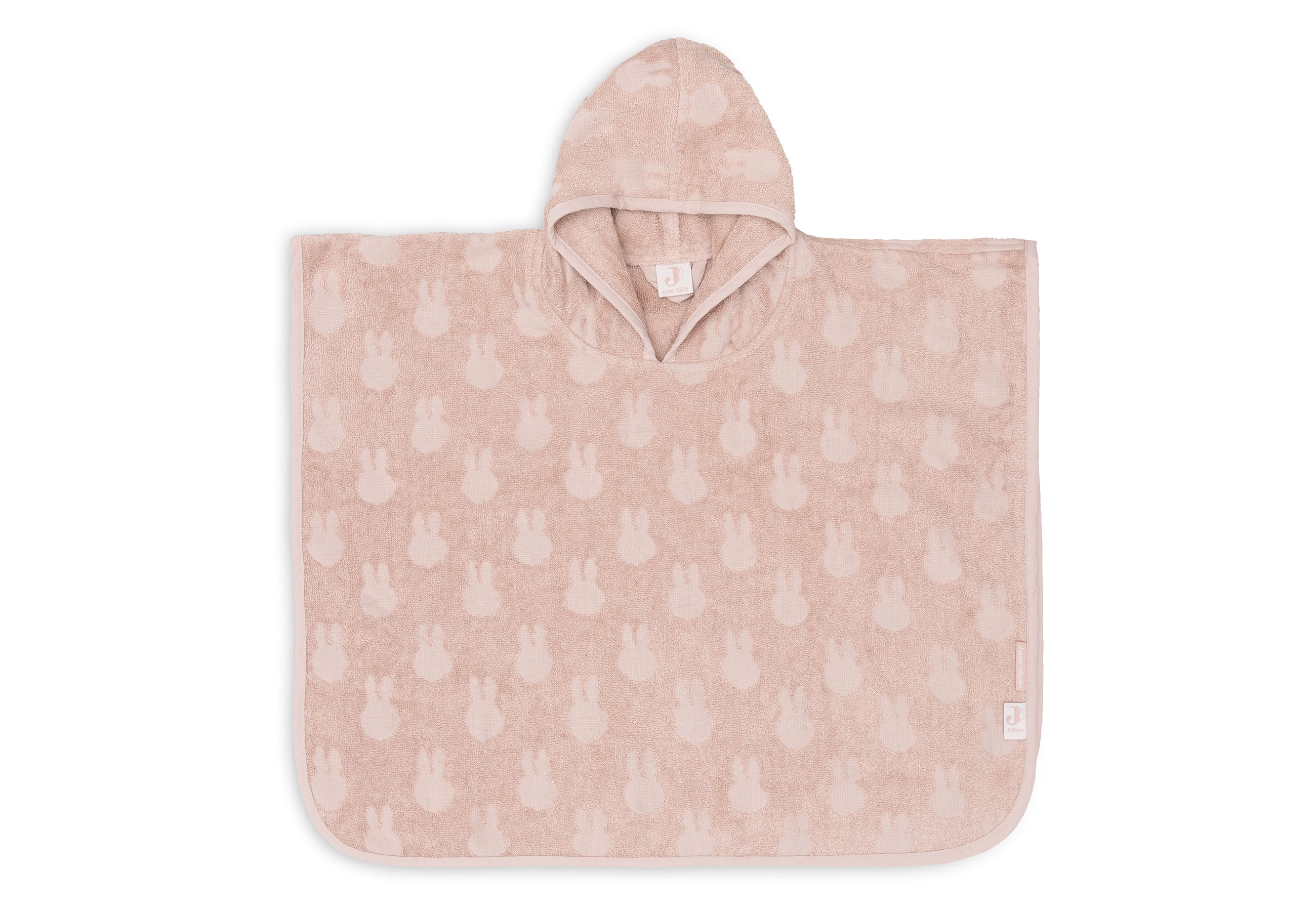 Jollein Jollein - Bath Poncho Terry Miffy Jacquard - Wild Rose - Pearls & Swines