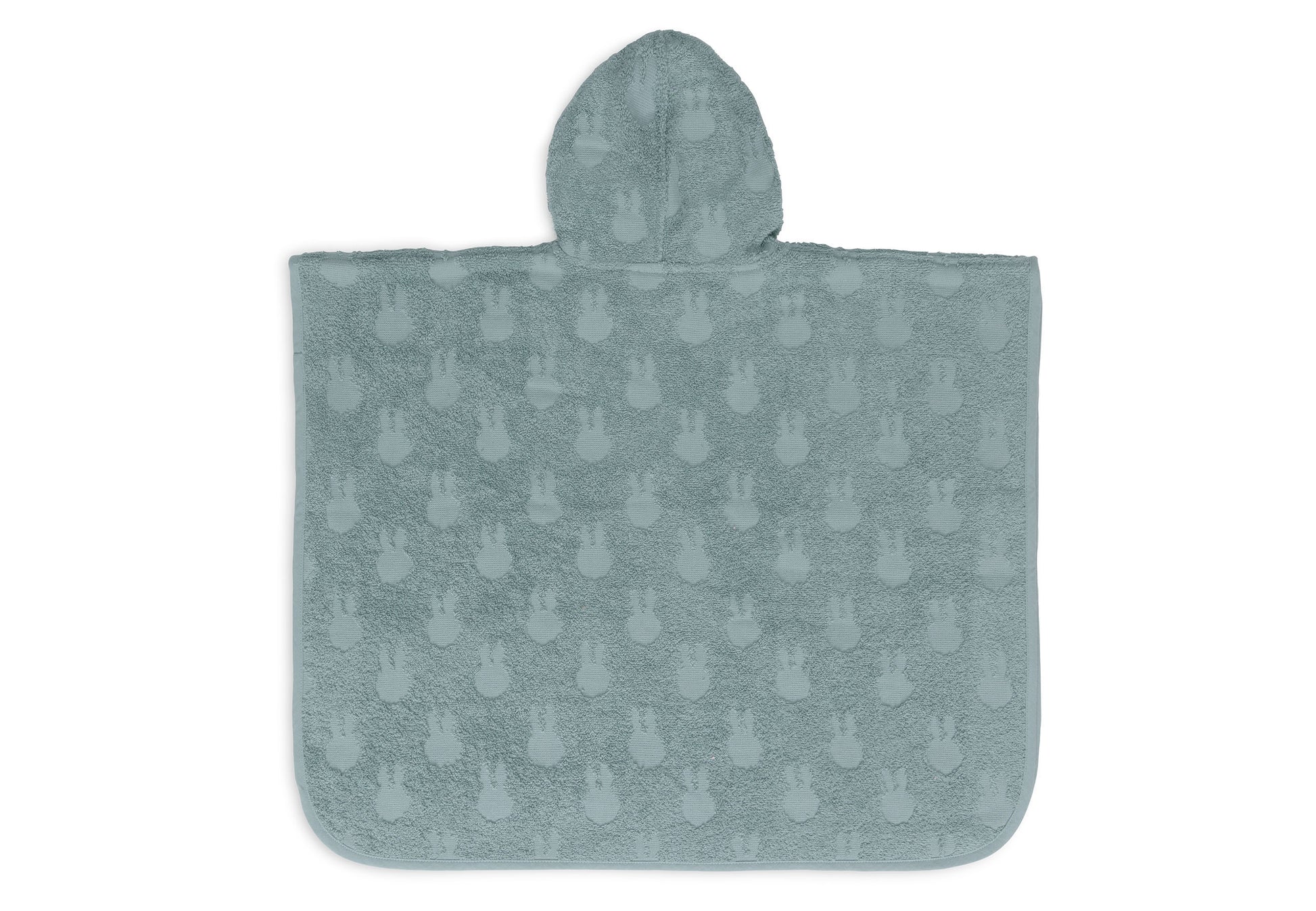 Jollein Jollein - Bath Poncho - Terry Miffy Jacquard - Sea Green - Pearls & Swines
