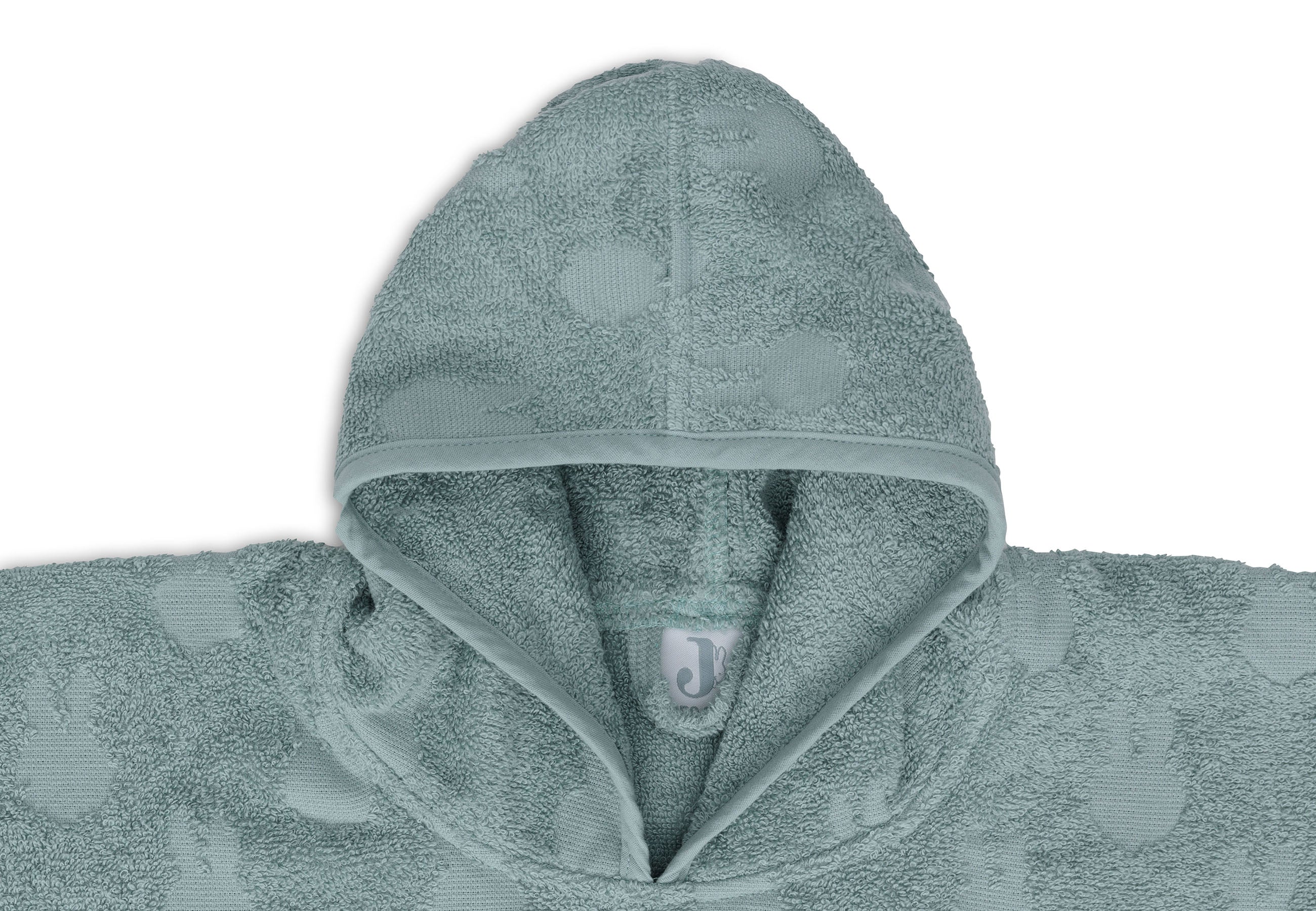 Jollein Jollein - Bath Poncho - Terry Miffy Jacquard - Sea Green - Pearls & Swines