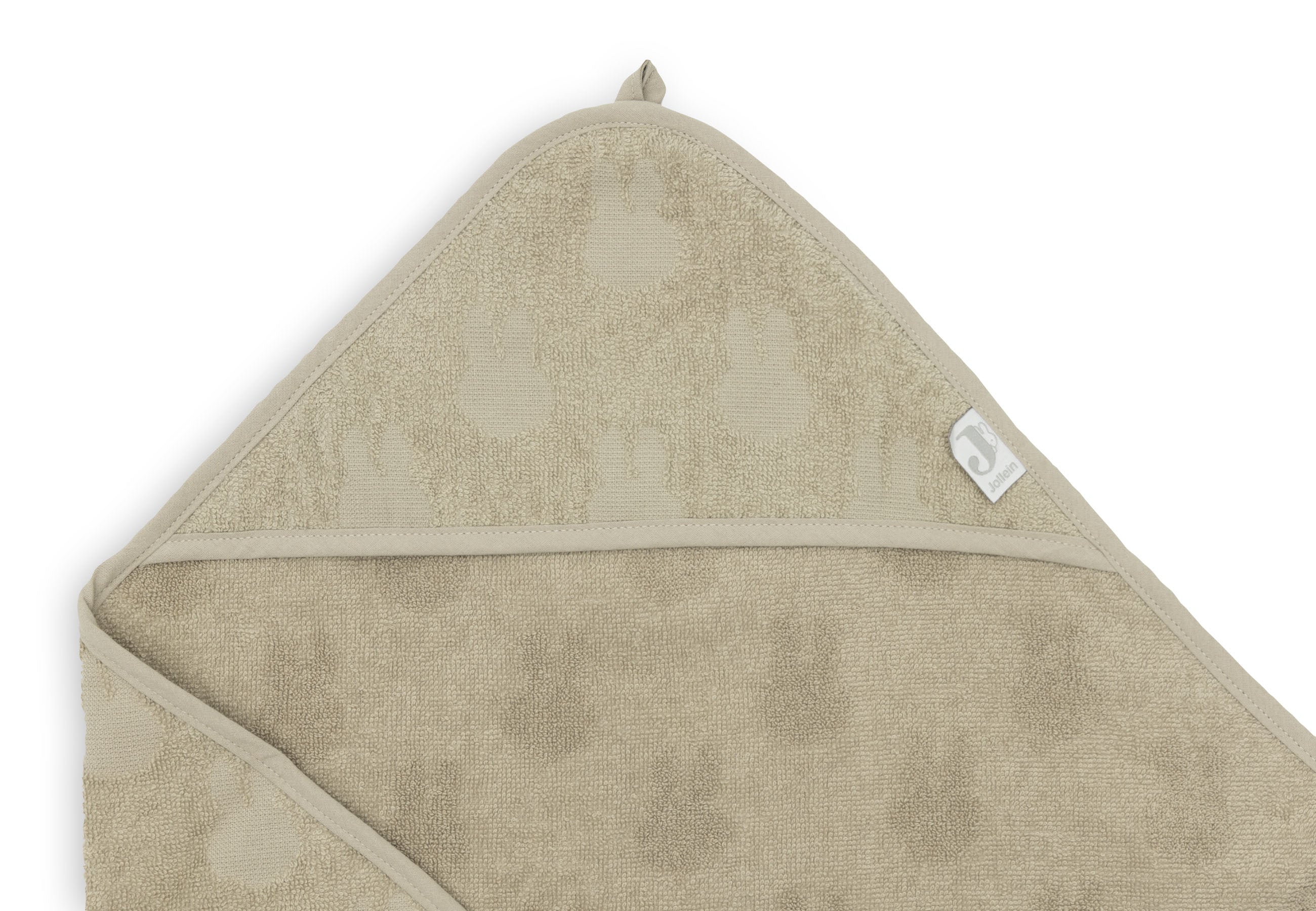 Jollein Jollein - Bath Cape Terry Miffy Jacquard - Olive Green - Pearls & Swines