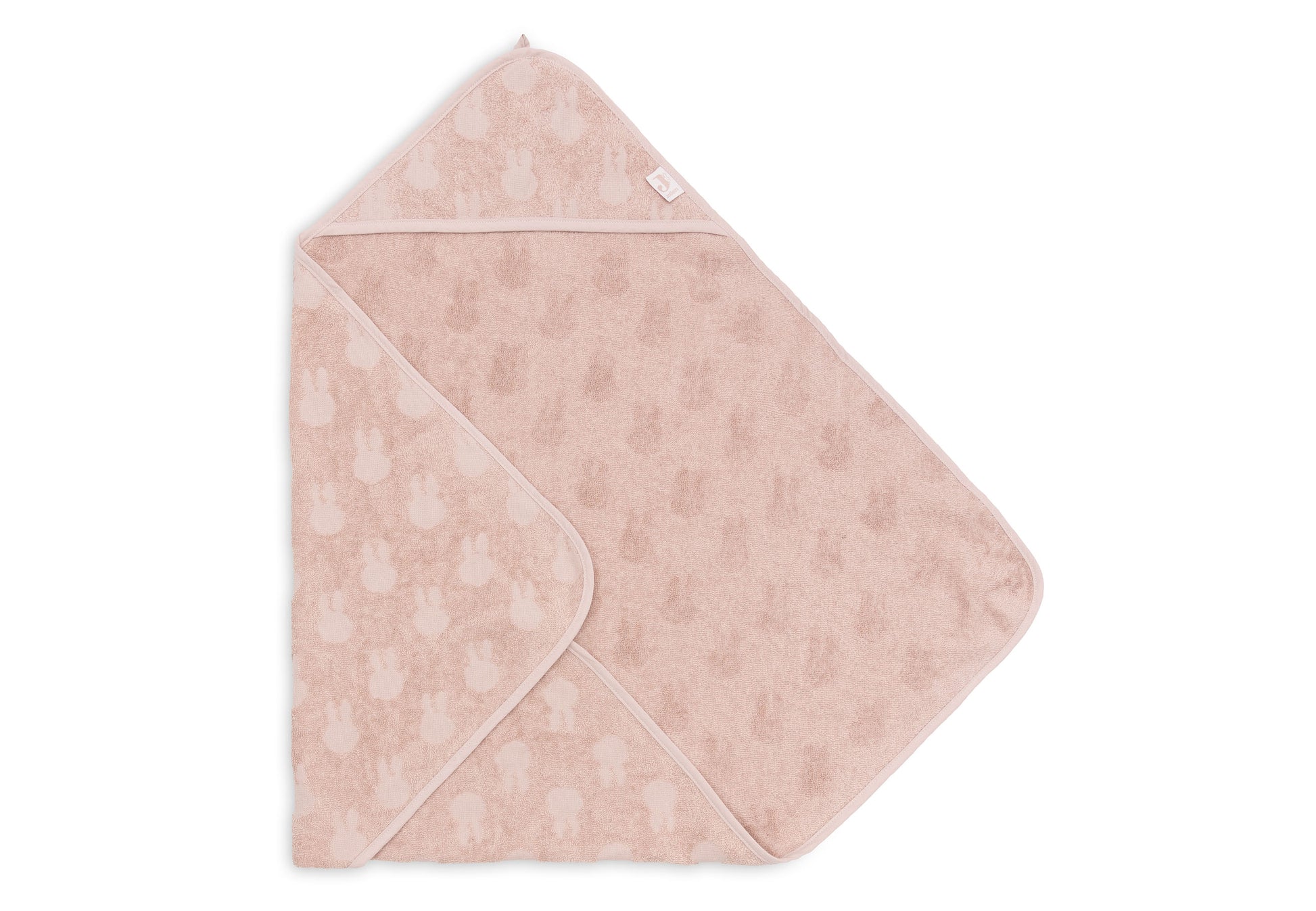 Jollein Jollein Bath Cape Terry Miffy Jacquard - Wild Rose - Pearls & Swines