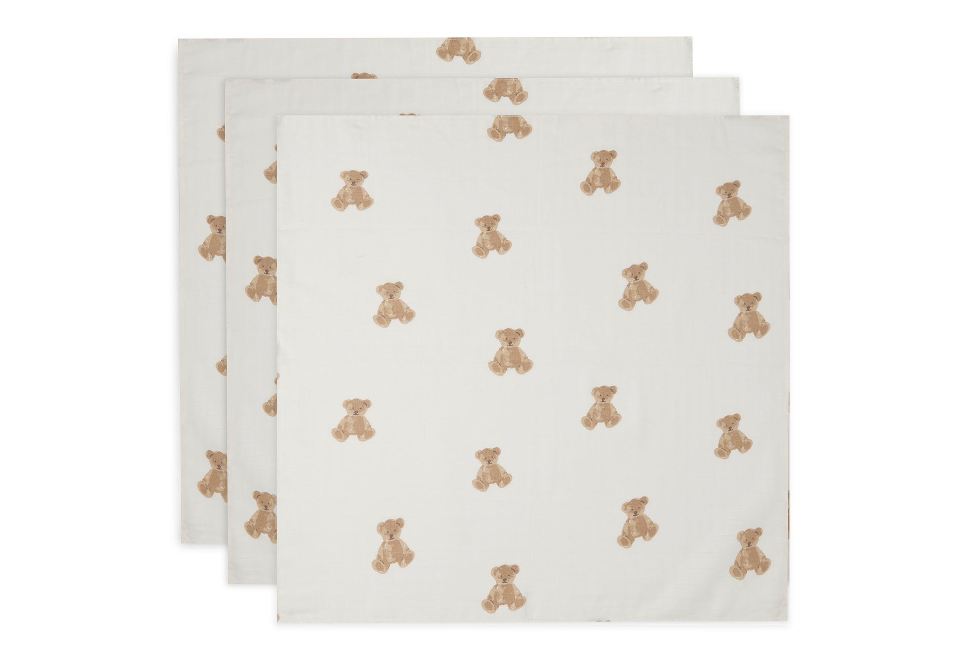 Jollein Jollein - Cloth Muslin - Teddy Bear - 3 Pack - Pearls & Swines