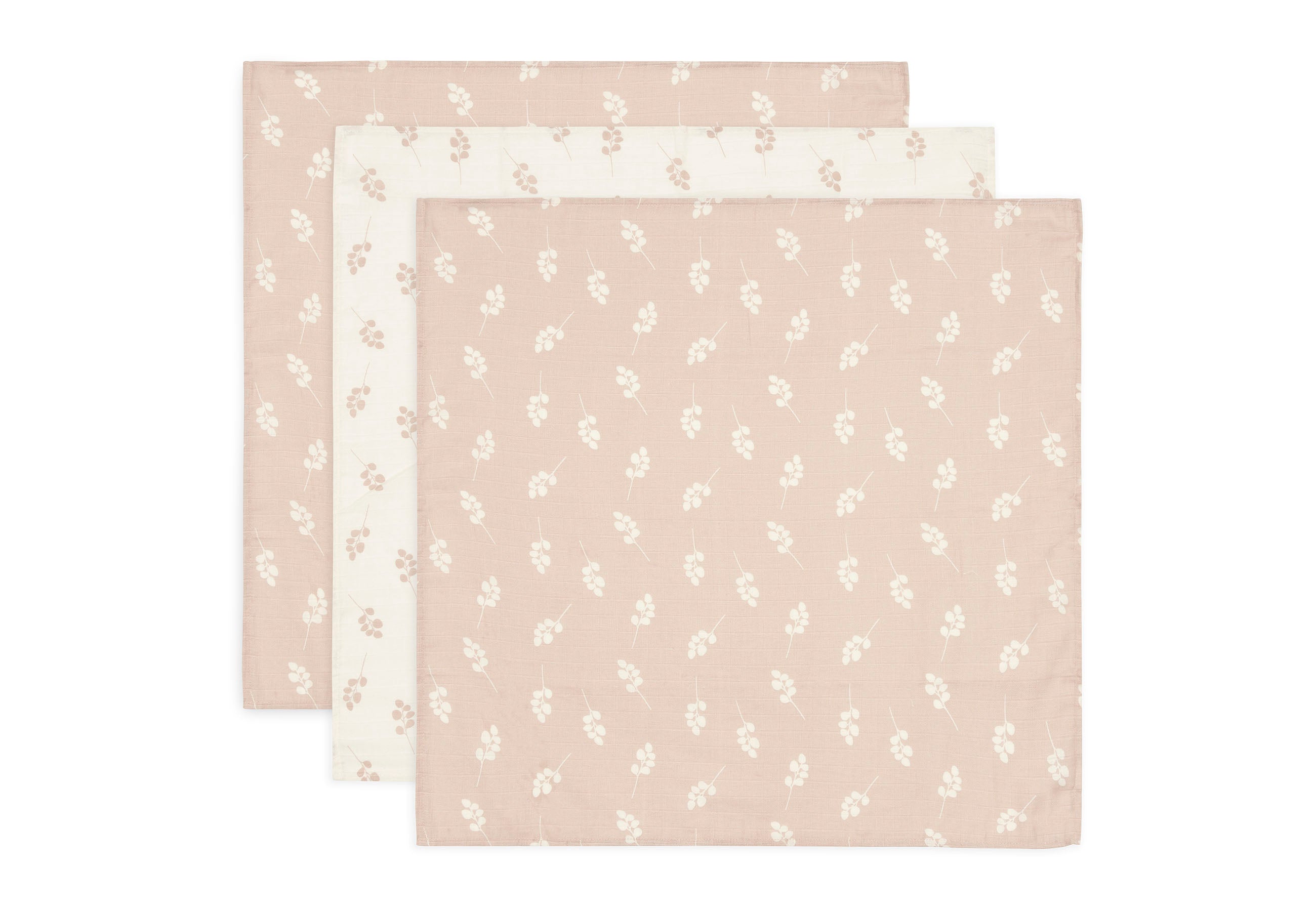 Jollein Jollein - Cloth Muslin - Twig Wild Rose - 3 Pack - Pearls & Swines