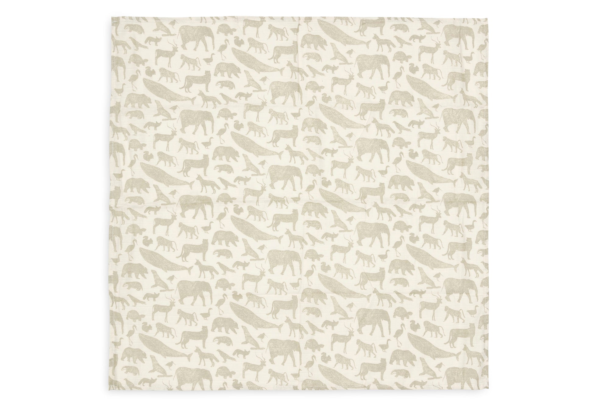 Jollein Jollein - Cloth Muslin - Animals Olive Green - 3 Pack - Pearls & Swines