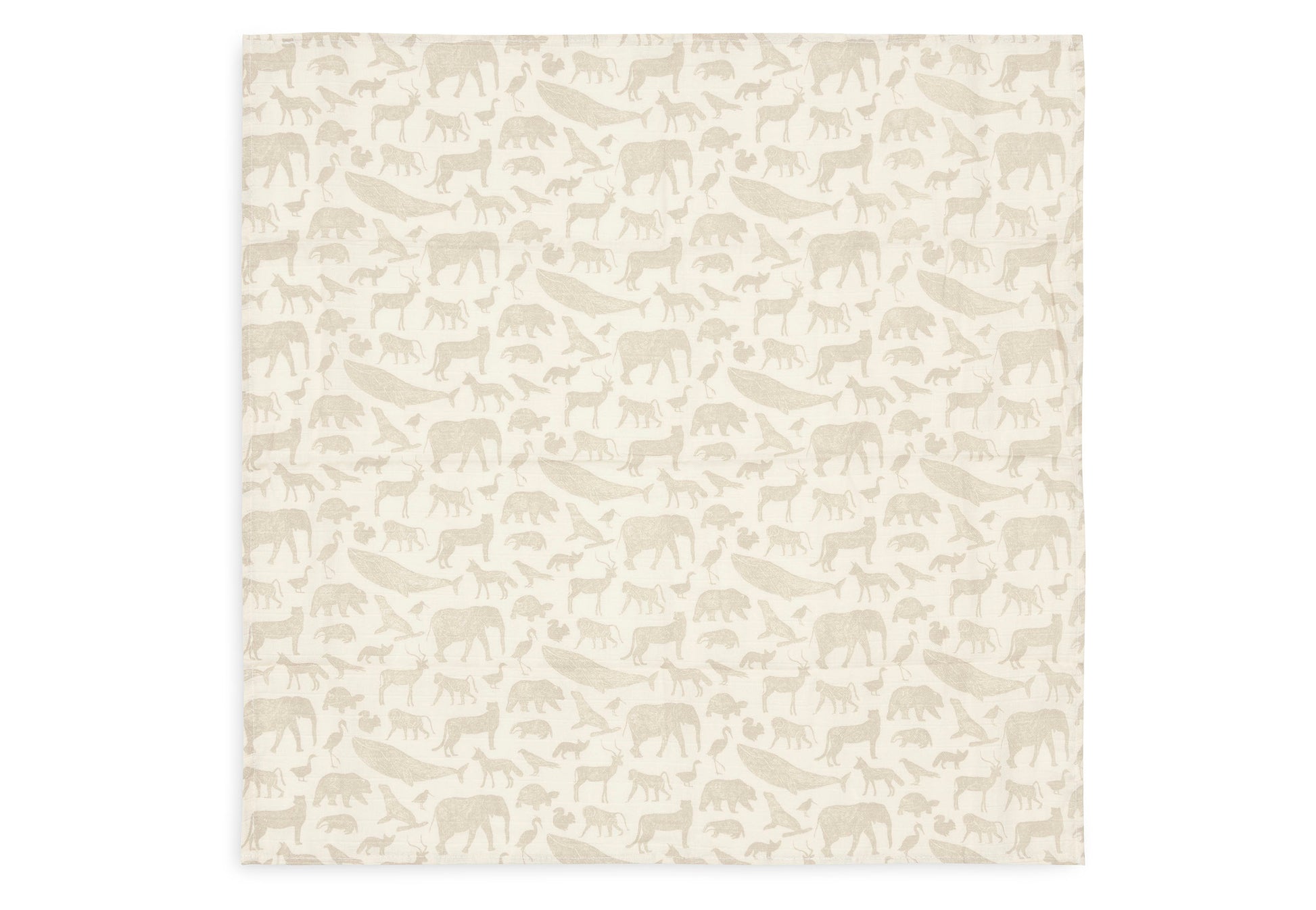 Jollein Jollein - Cloth Muslin - Animals Nougat - 3 Pack - Pearls & Swines