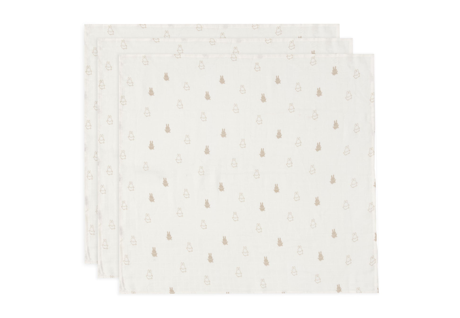 Jollein Jollein - Cloth Muslin - Happy Miffy Nougat - 3 Pack - Pearls & Swines