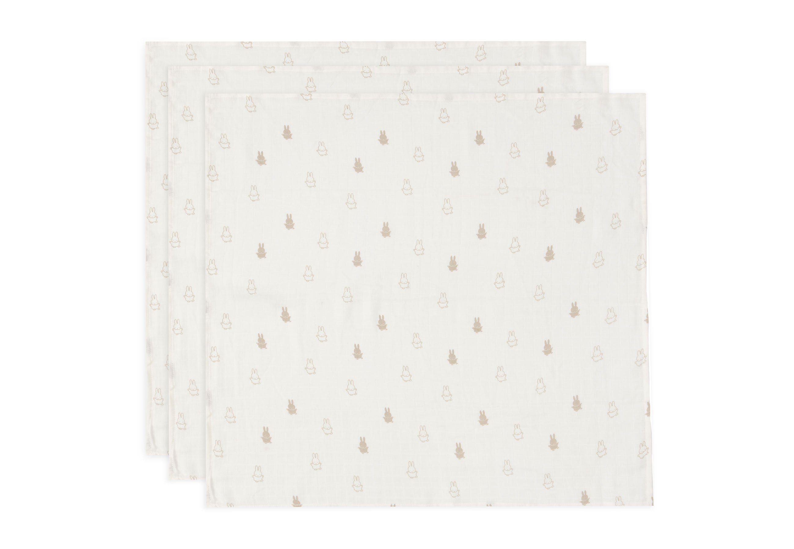 Jollein Jollein - Cloth Muslin - Happy Miffy Nougat - 3 Pack - Pearls & Swines
